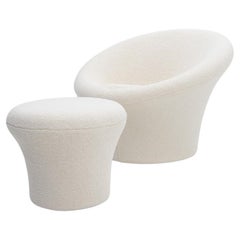 French Design Pierre Paulin for Artifort Mushroom Lounge Chair and Ottoman