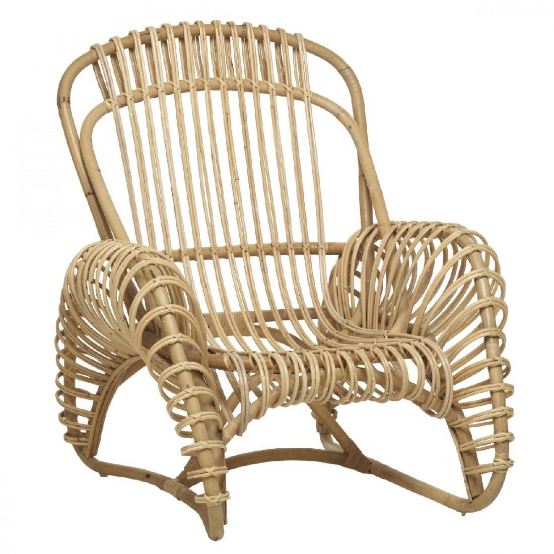 Contemporary French Design Rattan Armchair