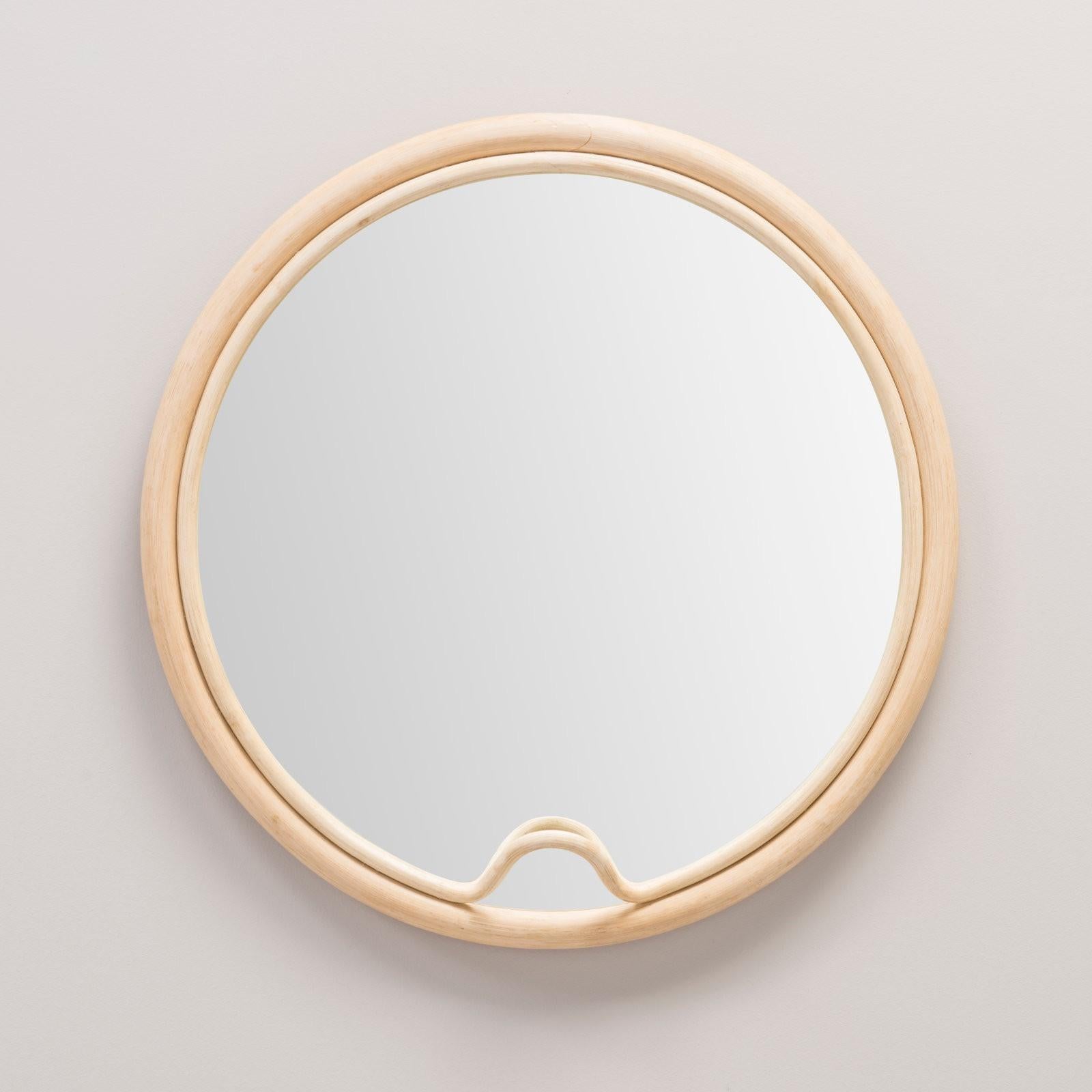 Modern French Design Rattan Mirror
