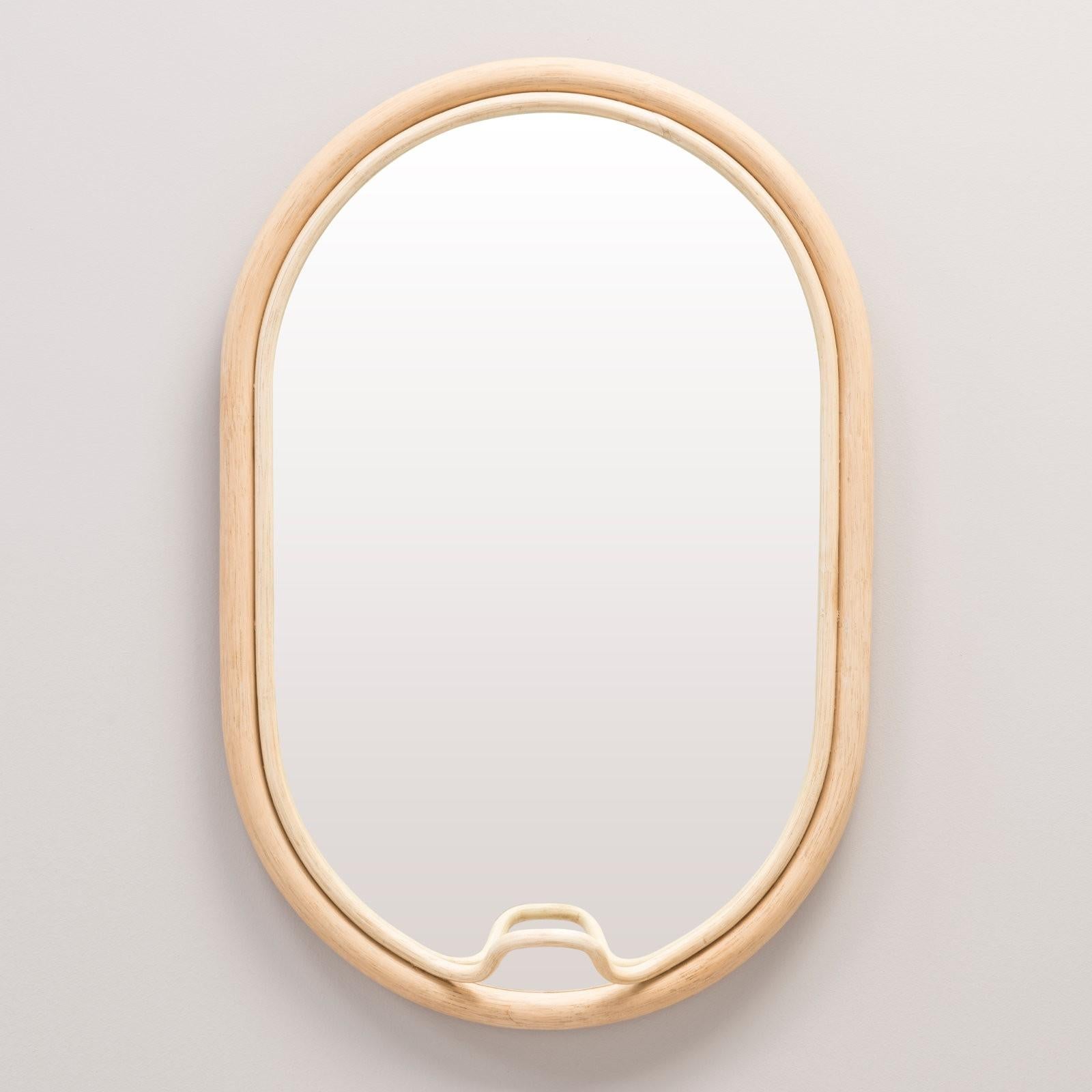 Modern French Design Rattan Mirror