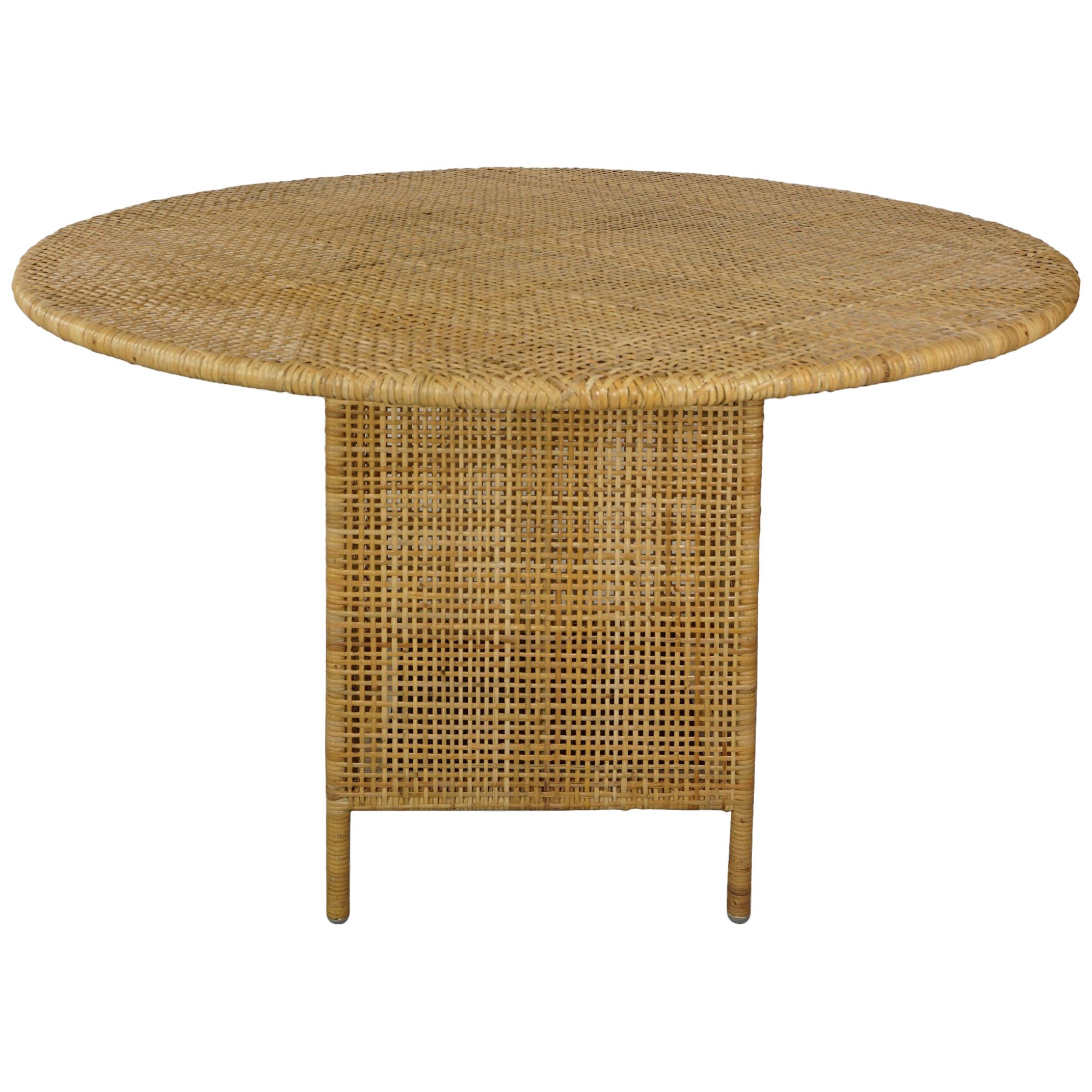 French Design Rattan Round Dining Table