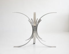 Polished and brushed metal console "Gerbe" by Maria Pergay, France c.1970