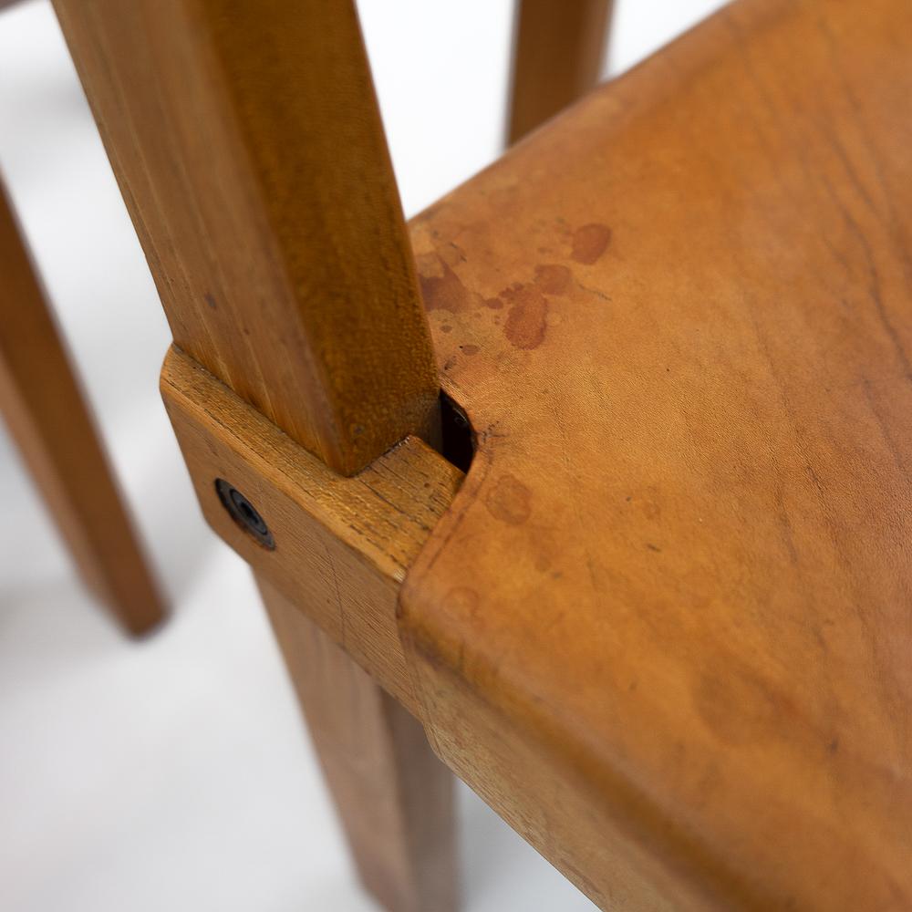 Design francese: Sedie vintage Pierre Chapo S24, set di 6 sedie in vendita 4