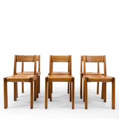 French Design: Vintage Pierre Chapo S24 Chairs, Set of 6