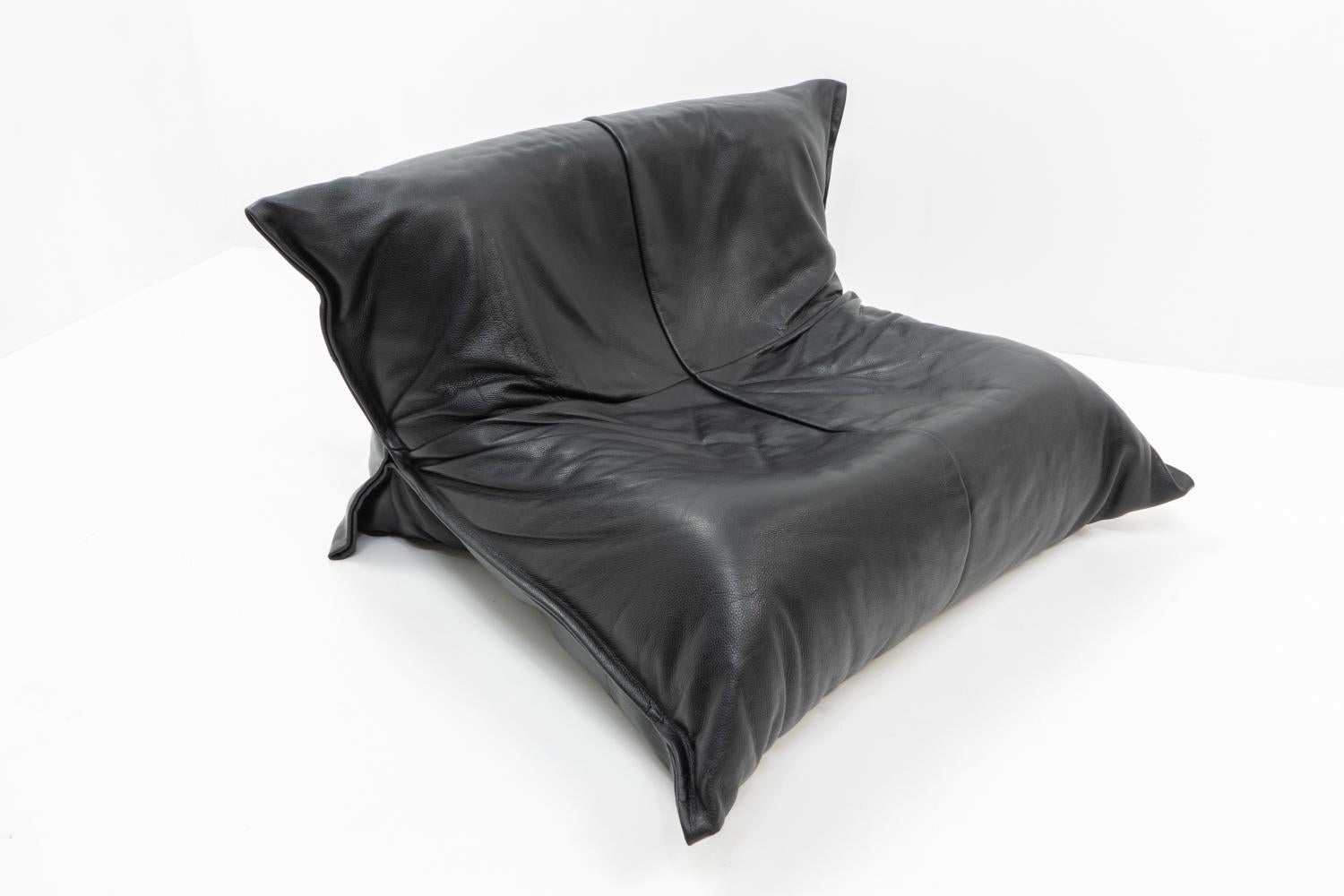 Leather French Design Yoko Lounge Chair by Michel Ducaroy – 1980s