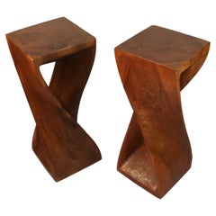 Vintage French Designer  Spiral Tables/Pedestals/ in The Style of Mathieu Mategot a Pair
