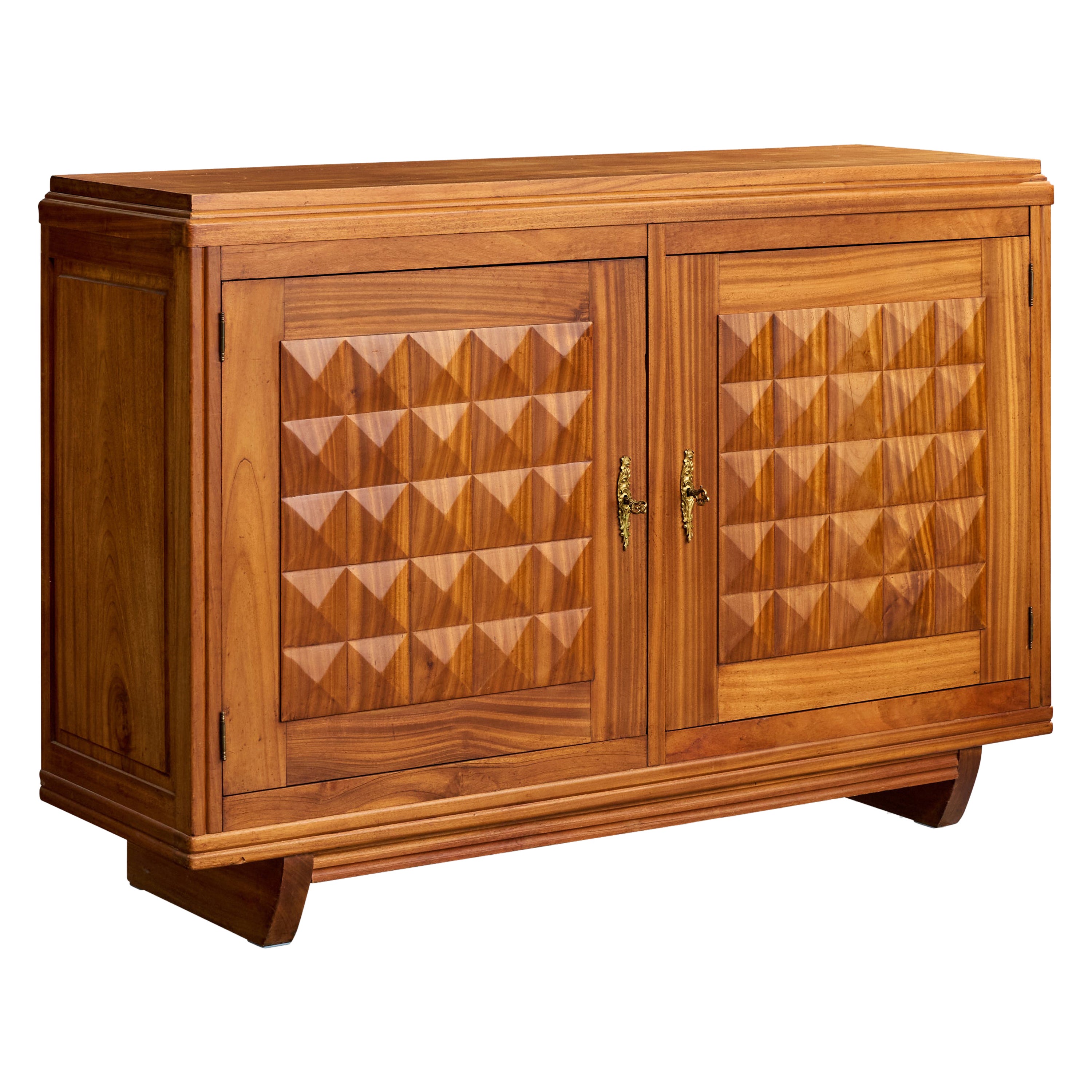 French Designer, Cabinet, Mahogany, Brass, France, 1930s