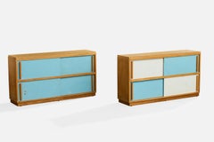 Designer français, armoires, Wood, France, années 1950