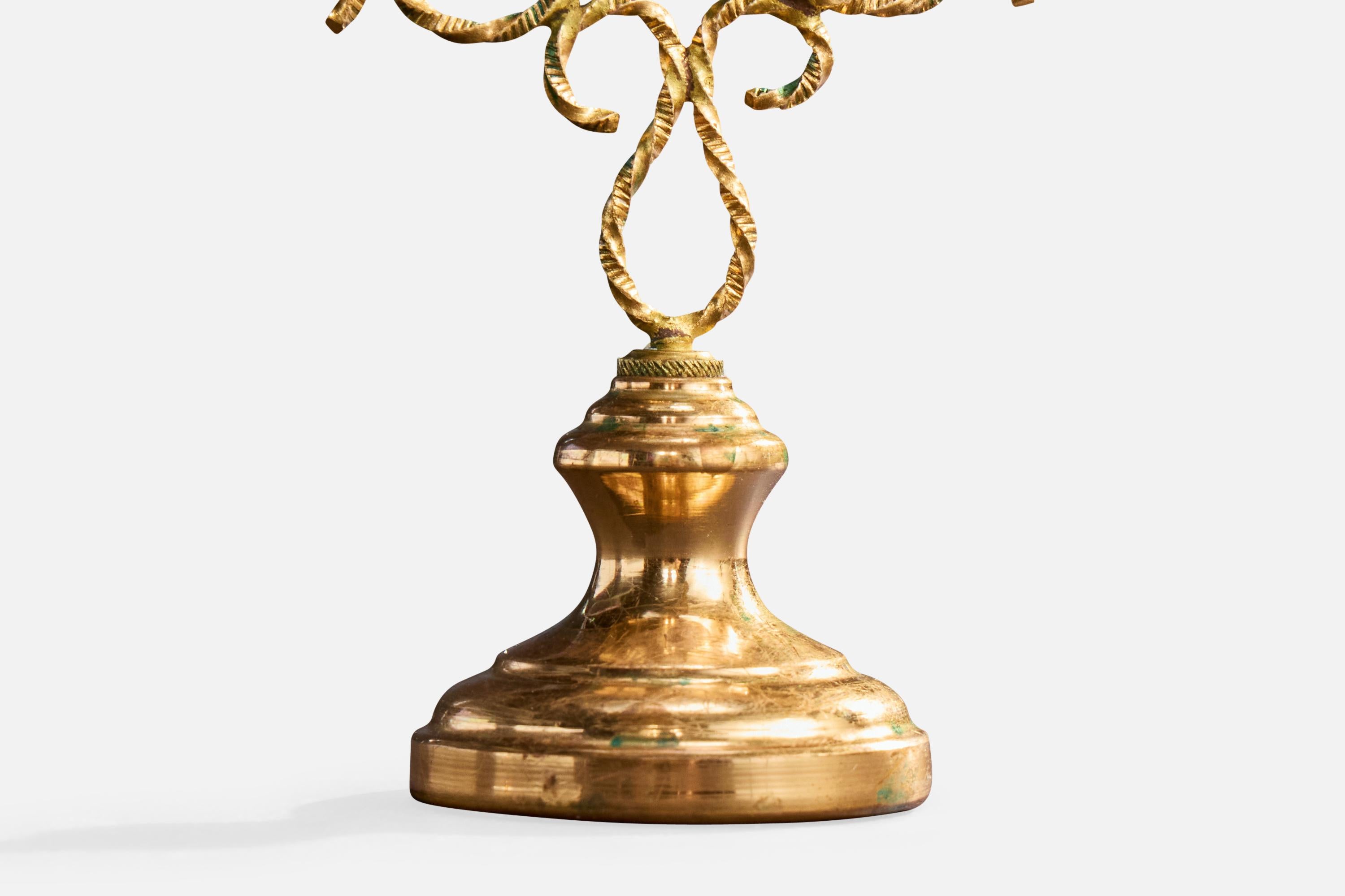 Candelabri di design francese, ottone, Francia, anni '60 in vendita 1