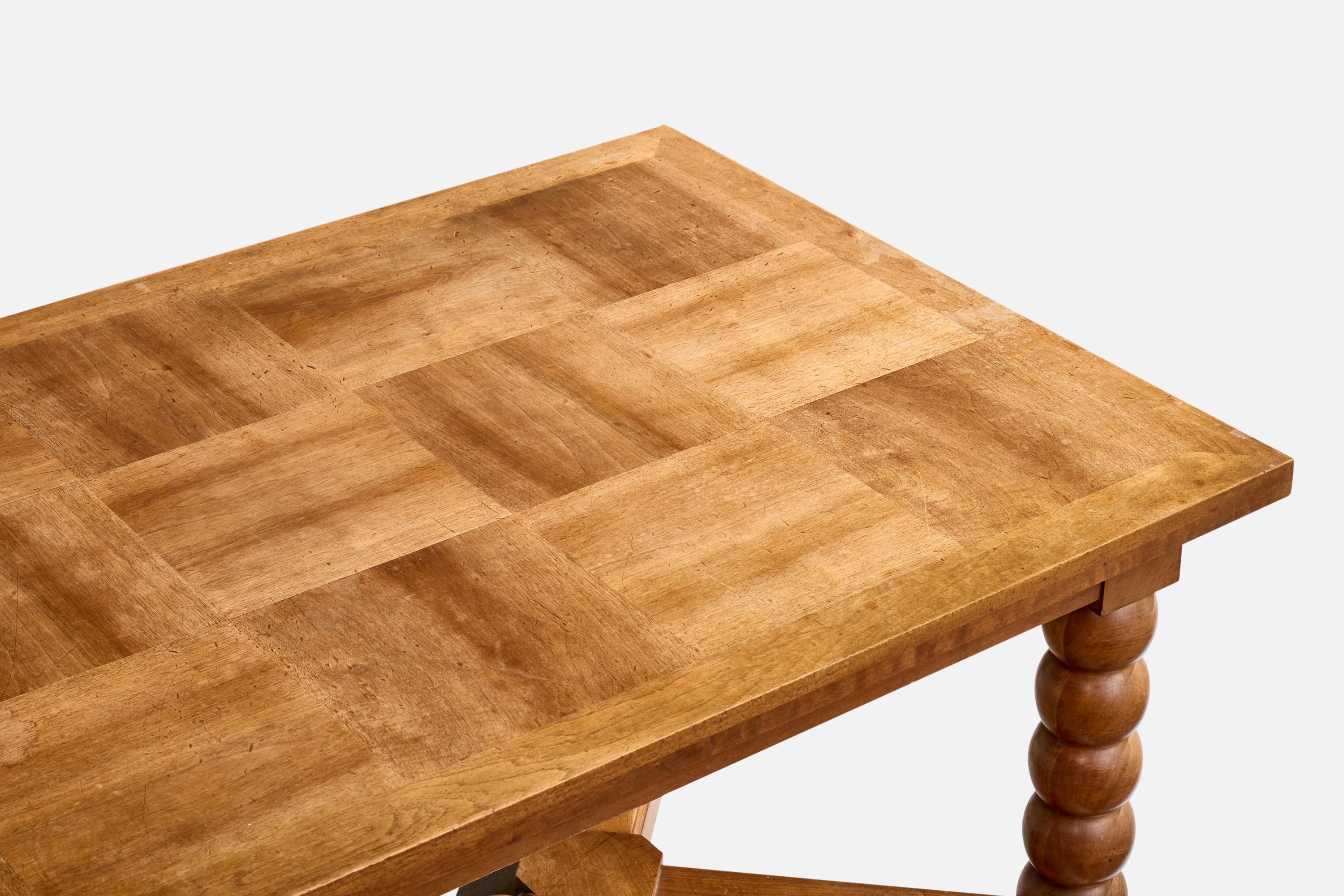 Französischer Designer, Mitteltisch, Nussbaum, Frankreich, 1940er Jahre im Angebot 3