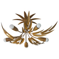 French Designer, Chandelier, Metal, France, 1970s