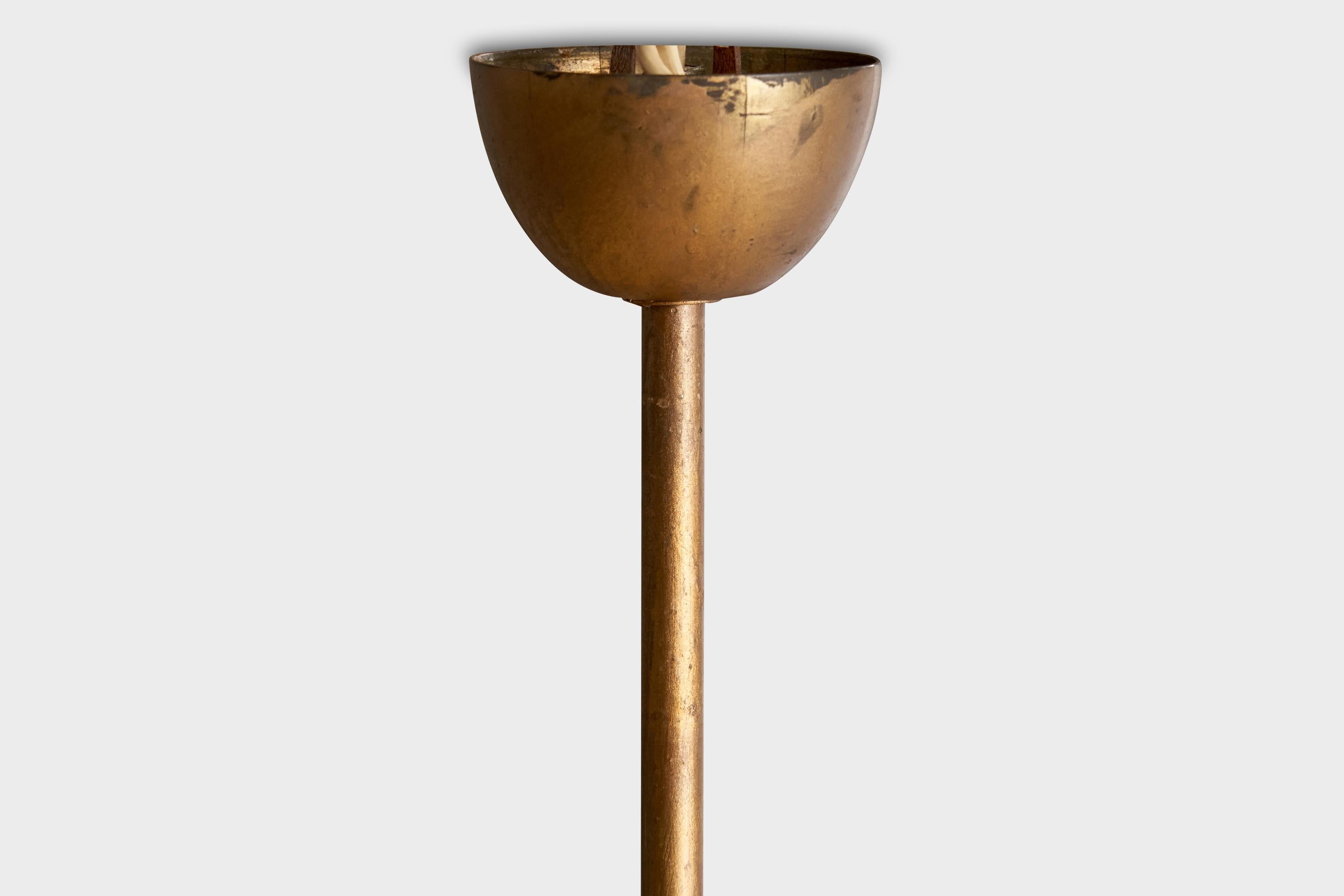 Designer francese, lampadario, metallo, vetro, Francia, anni '50 in vendita 1
