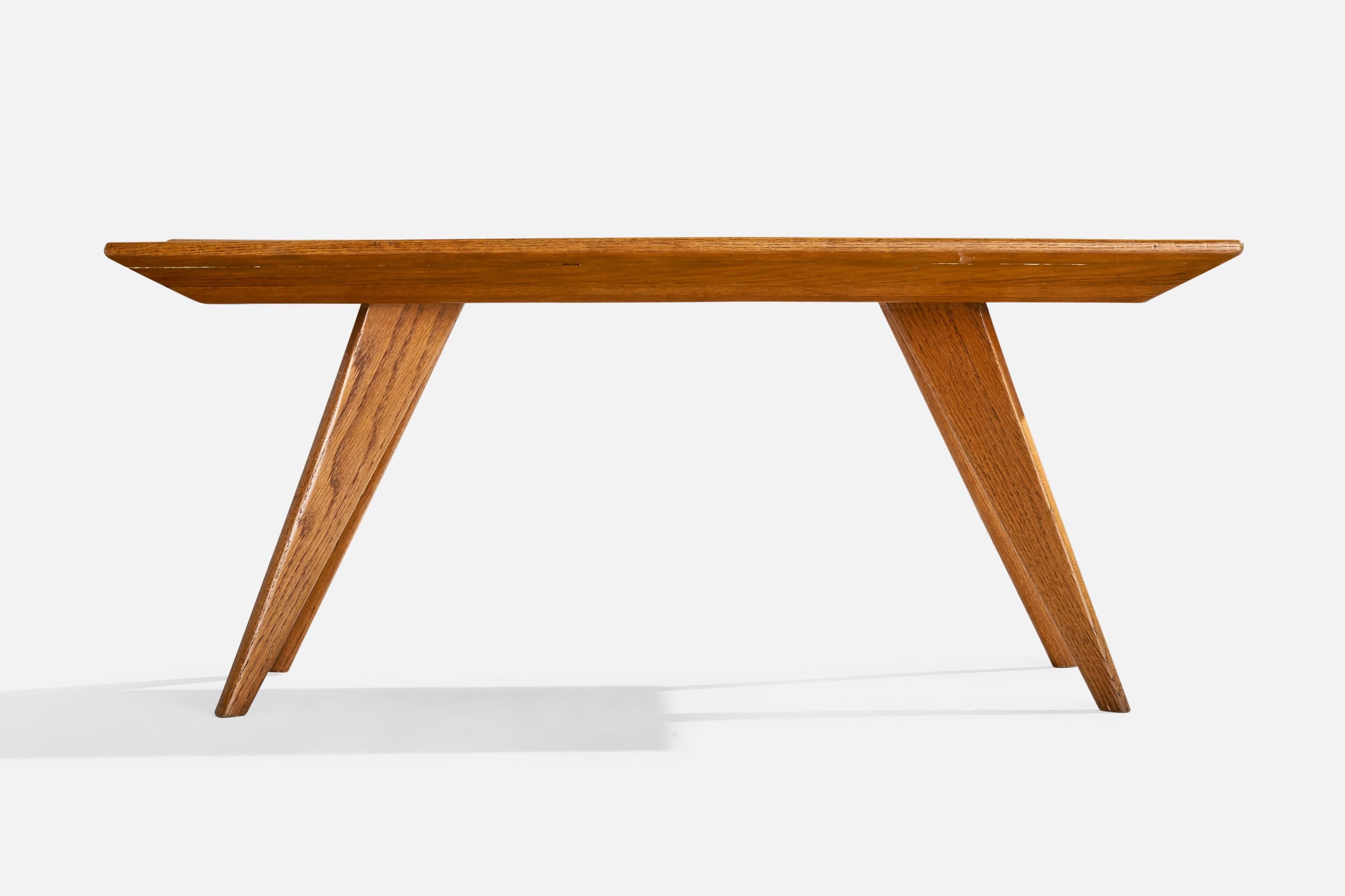 Français Table basse de designer français, Oak Oak, France, années 1950 en vente