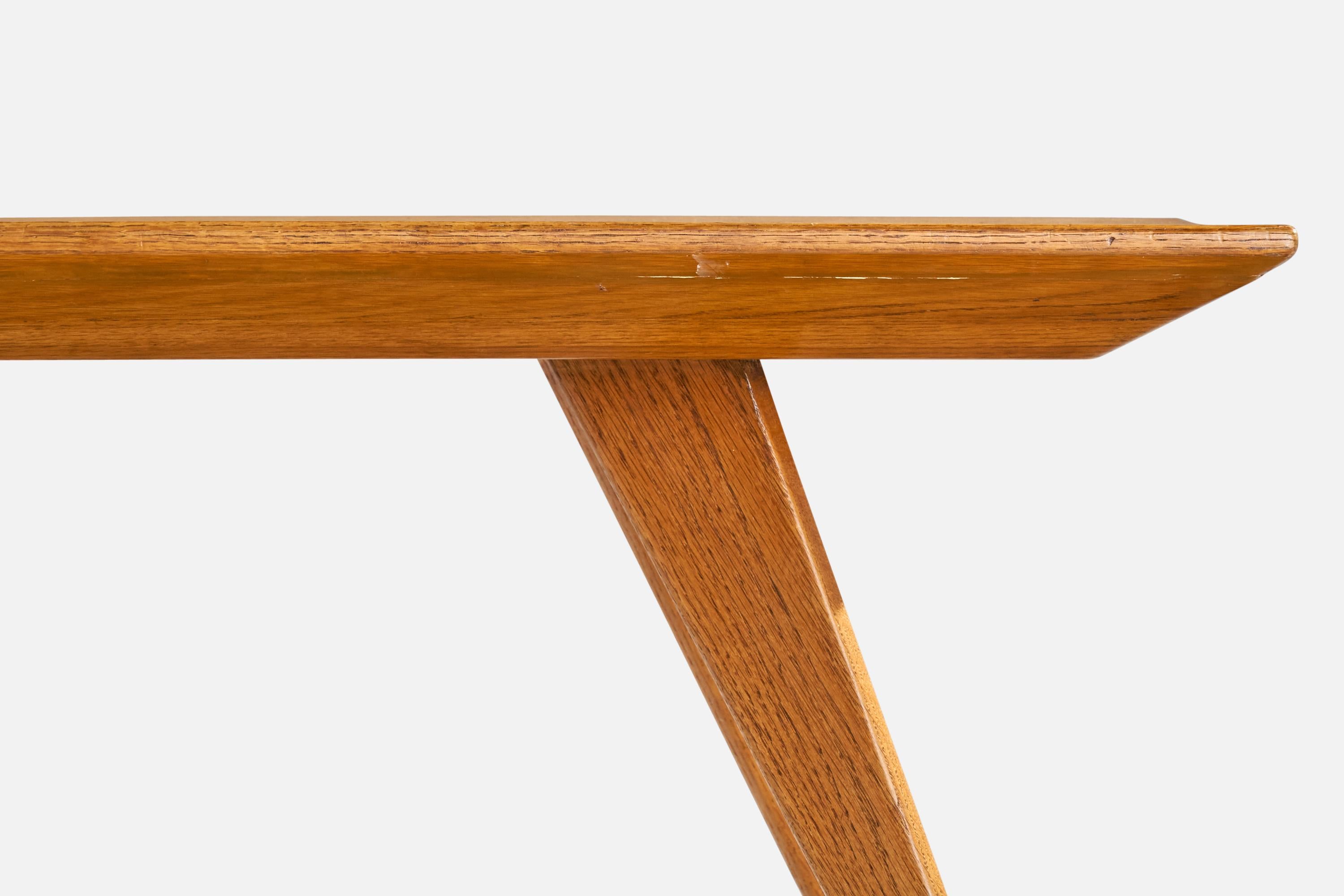 Table basse de designer français, Oak Oak, France, années 1950 Bon état - En vente à High Point, NC
