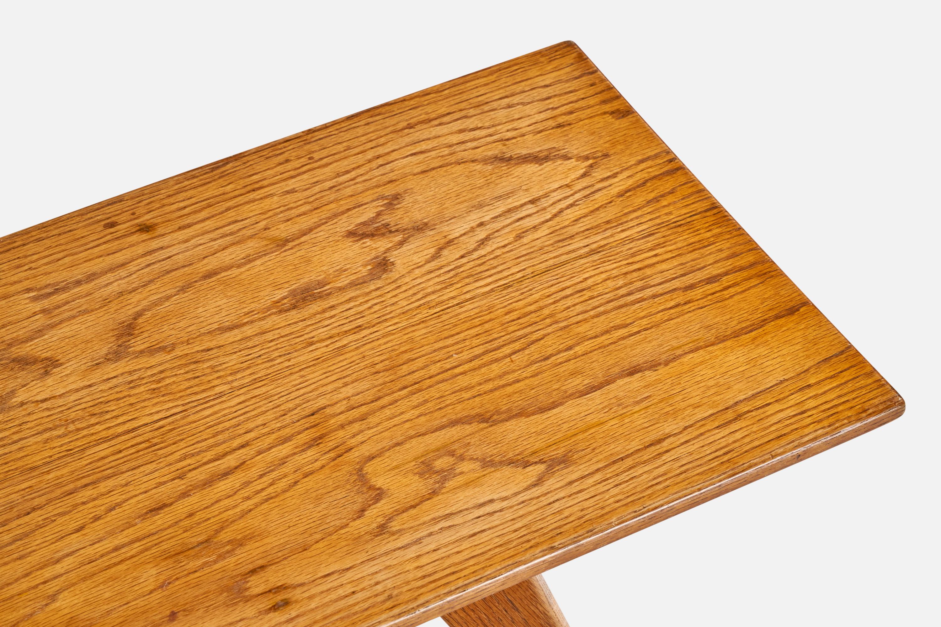 Table basse de designer français, Oak Oak, France, années 1950 en vente 1