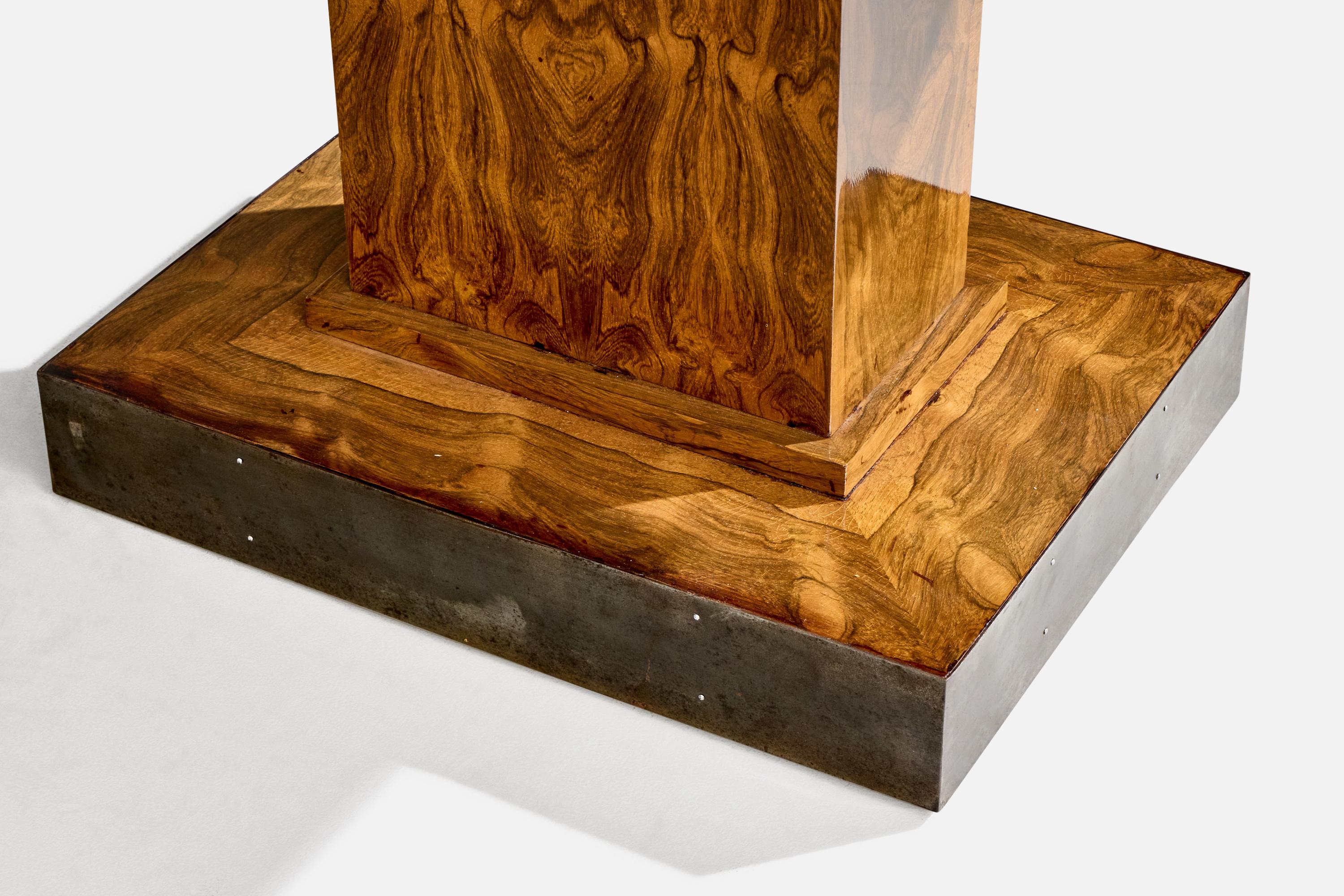 French Designer, Console Table, Wood, Steel, France, 1940s For Sale 1