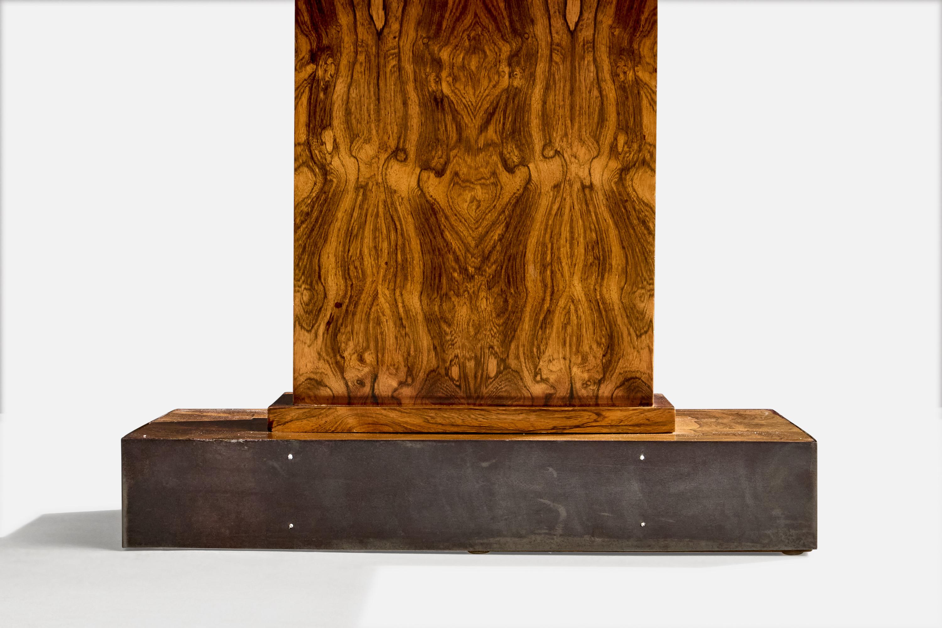 French Designer, Console Table, Wood, Steel, France, 1940s For Sale 3