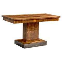 French Designer, Console Table, Wood, Steel, France, 1940s