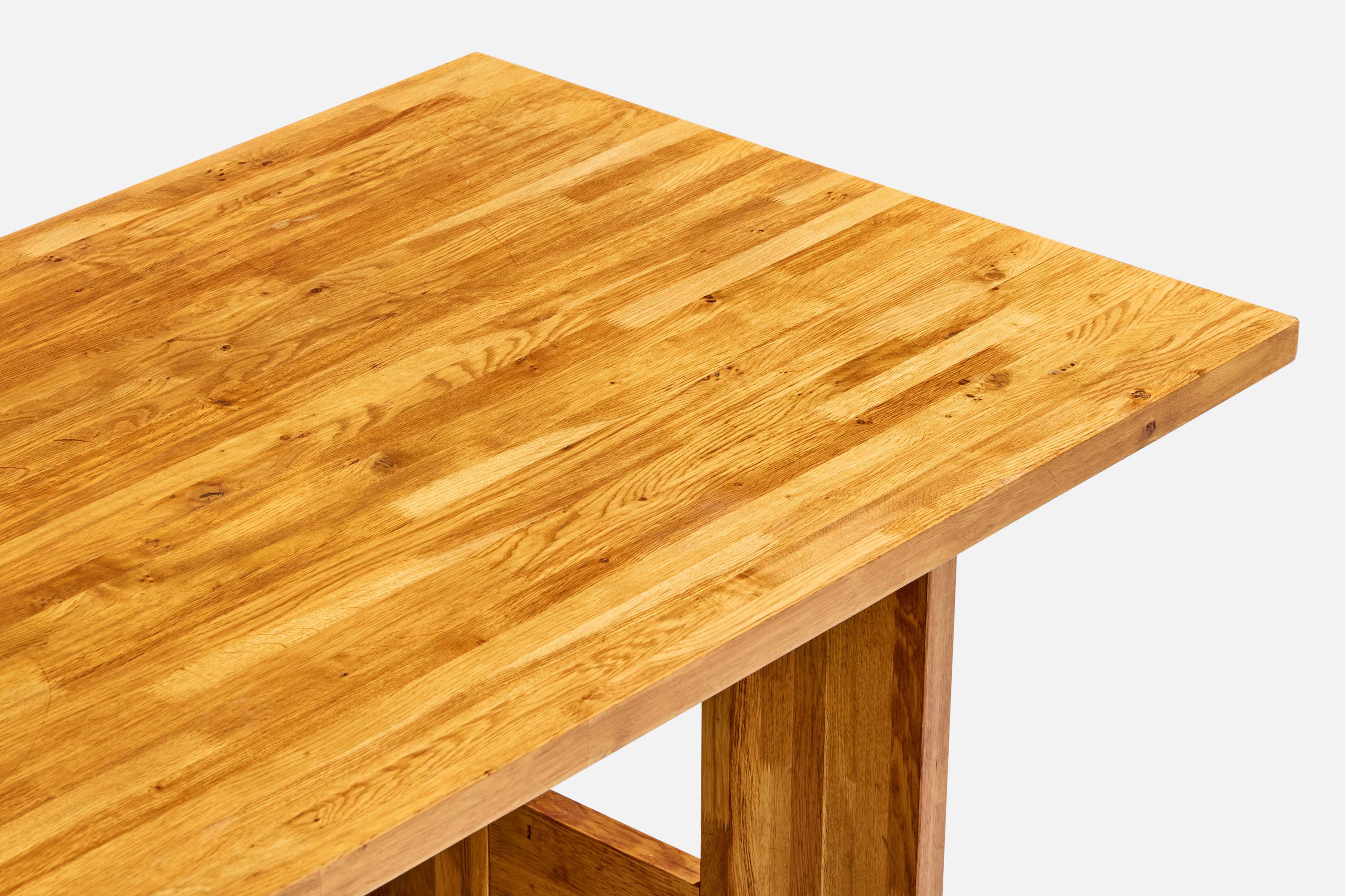 Legno Tavolo da pranzo di design francese, legno, Francia, anni '80 in vendita