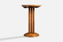 French Designer, End Table, Wood, Metal, France, 1930s