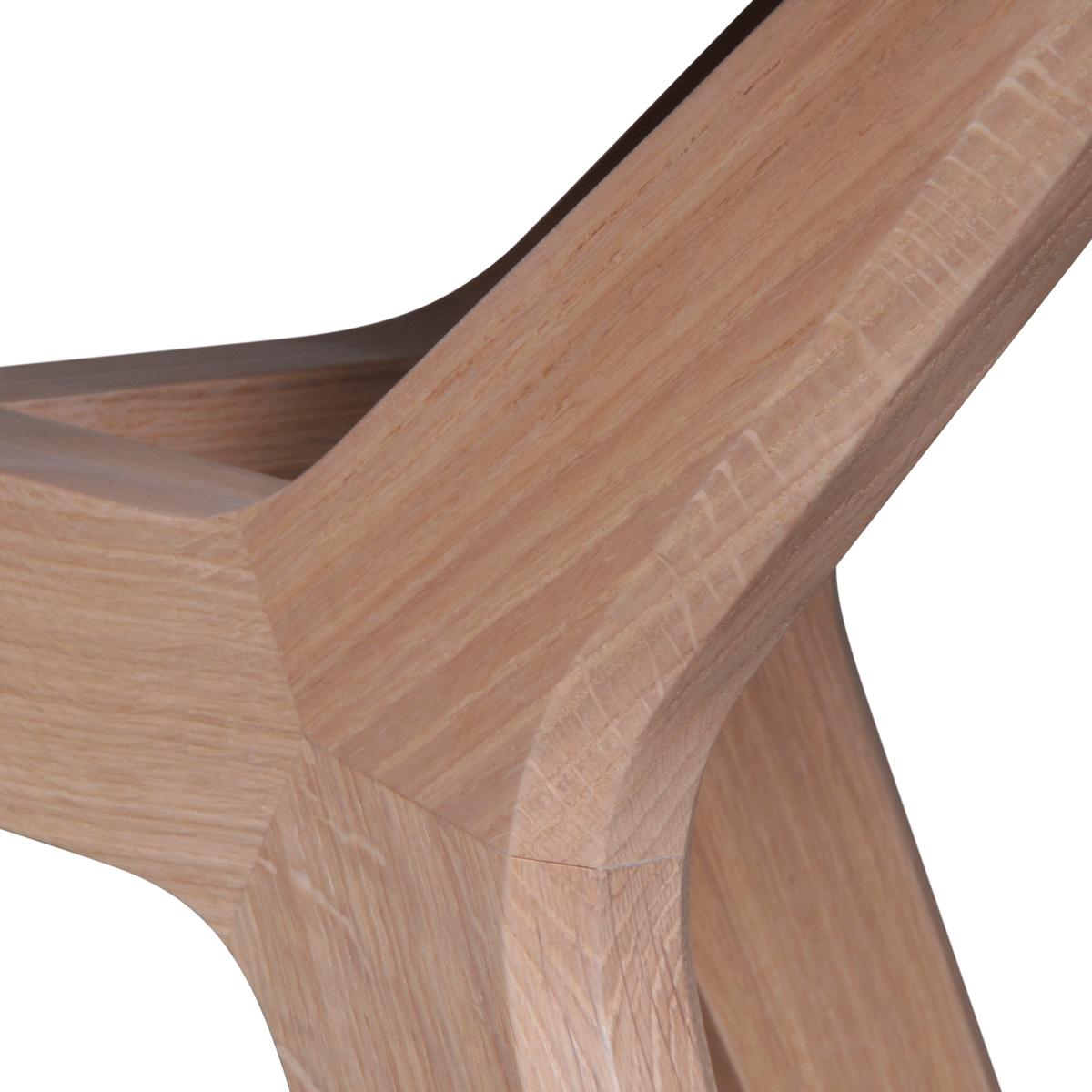 French Designer Extendable Dining Table Solid Oak Wood White Ceramic Top For Sale 1