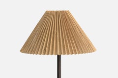 French Designer, Floor Lamp, Iron, Paper, France, 1930s