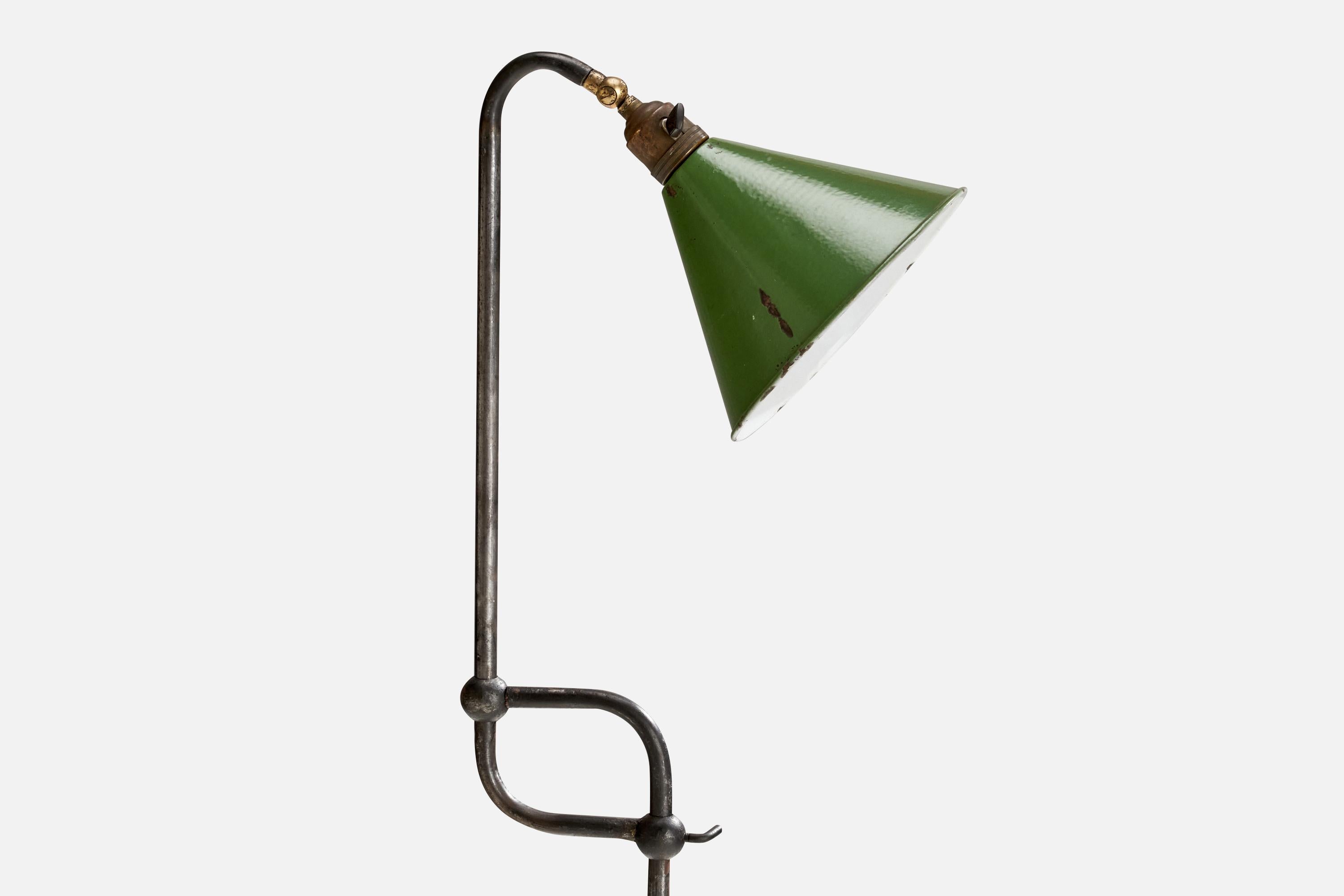 Scandinavian Modern French Designer, Floor Lamp, Metal, Iron, France, 1940s For Sale