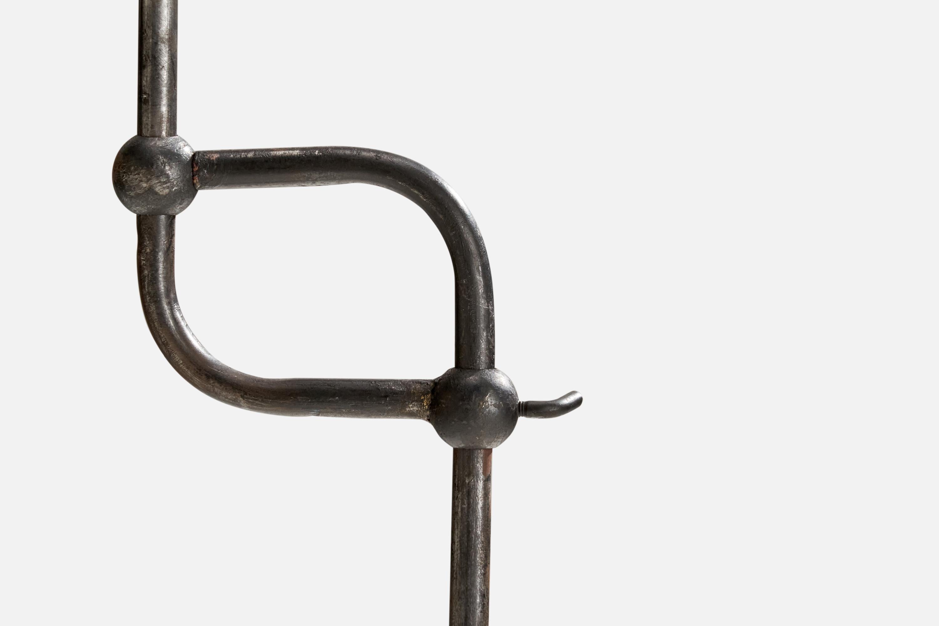 Mid-20th Century French Designer, Floor Lamp, Metal, Iron, France, 1940s For Sale