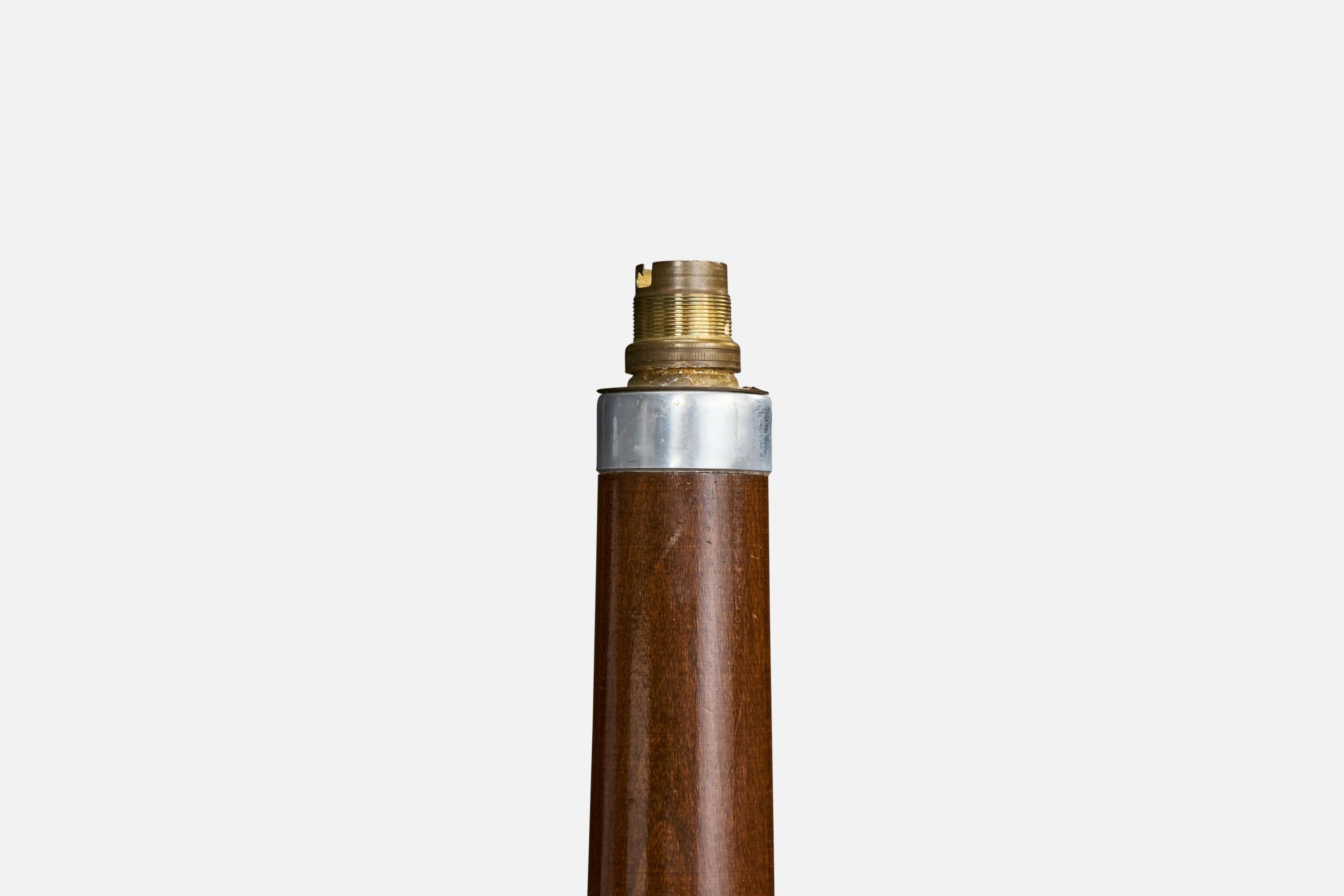 Diseñador francés, Lámpara de pie, Madera, Tela, Francia, Años 50 Francés en venta
