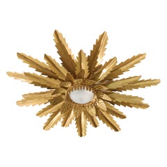 French Designer, Flush Mount, Metal, France, 1970s