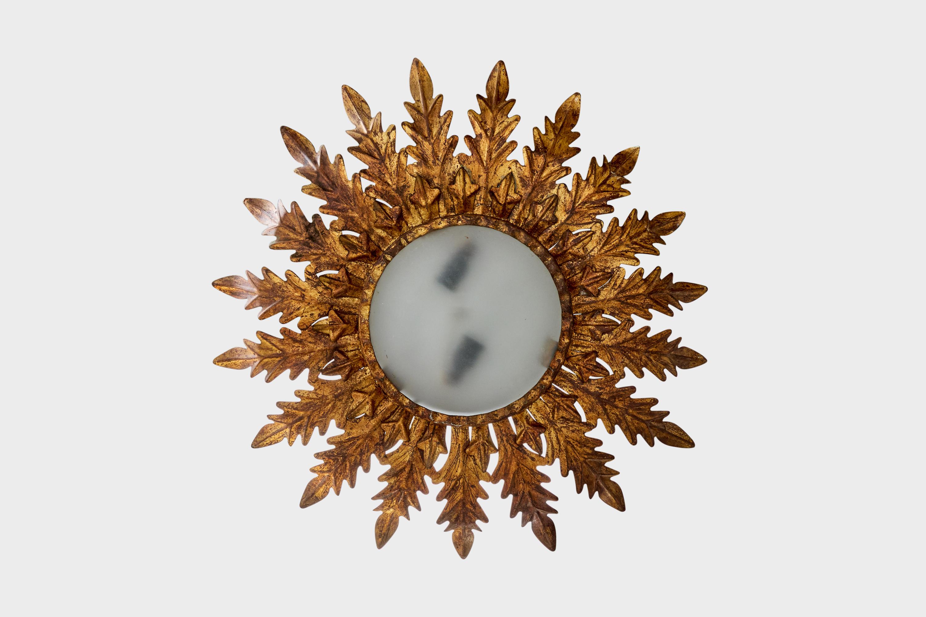 Français Design/One, métal, verre, France, années 1950 en vente
