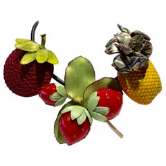 French Designer Fruit Statement Necklace 