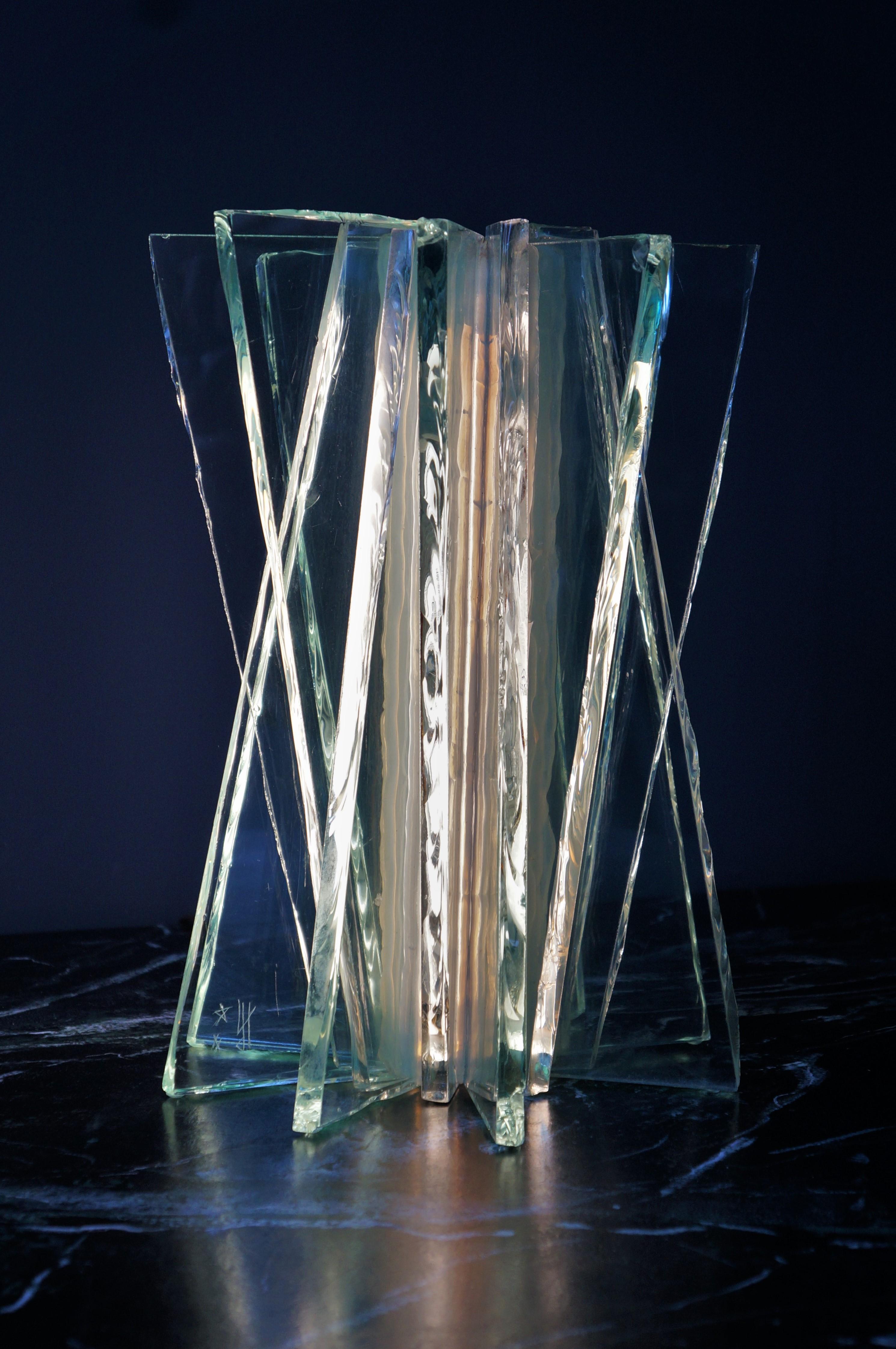 French Designer Glass Lamp 8