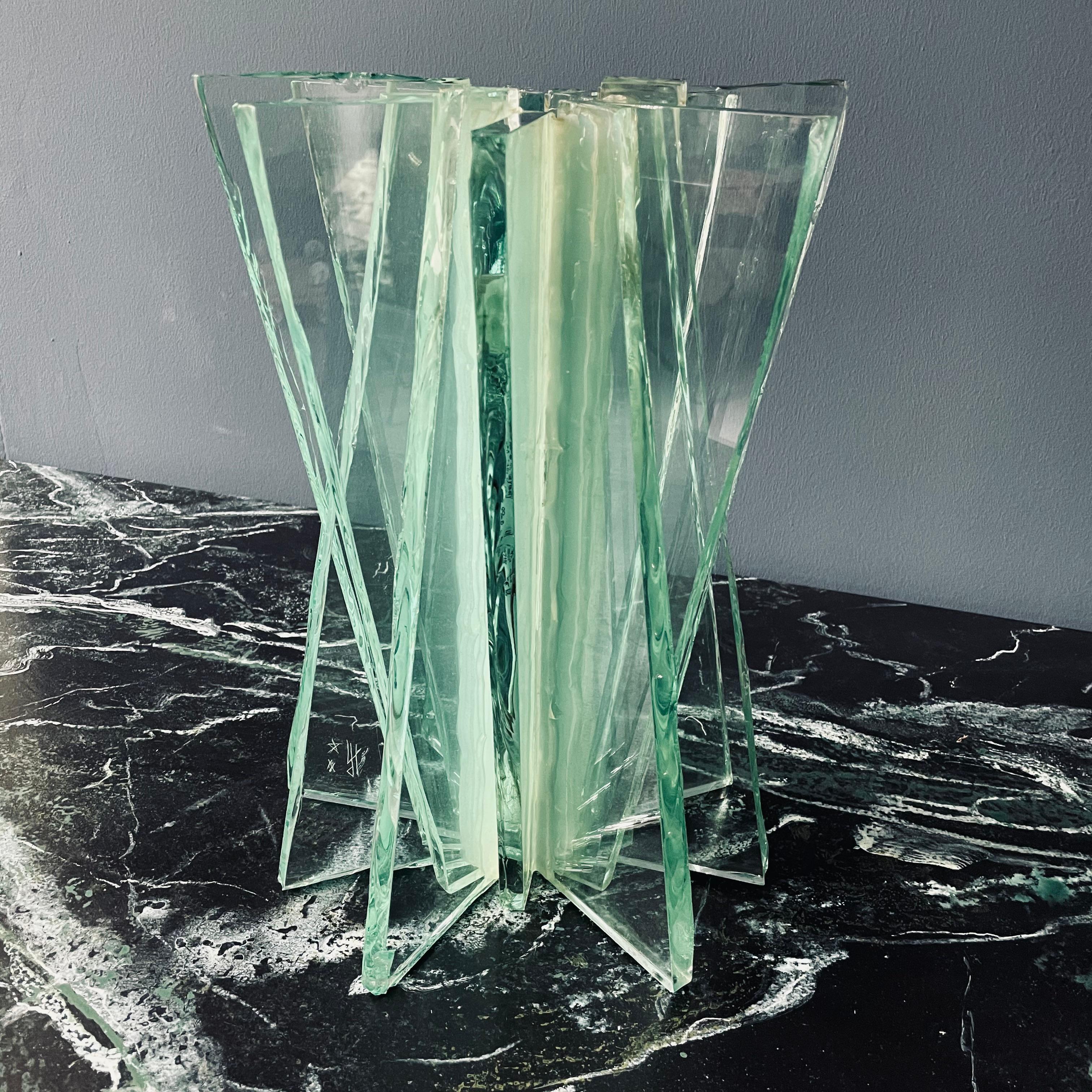 Hand-Crafted French Designer Glass Lamp