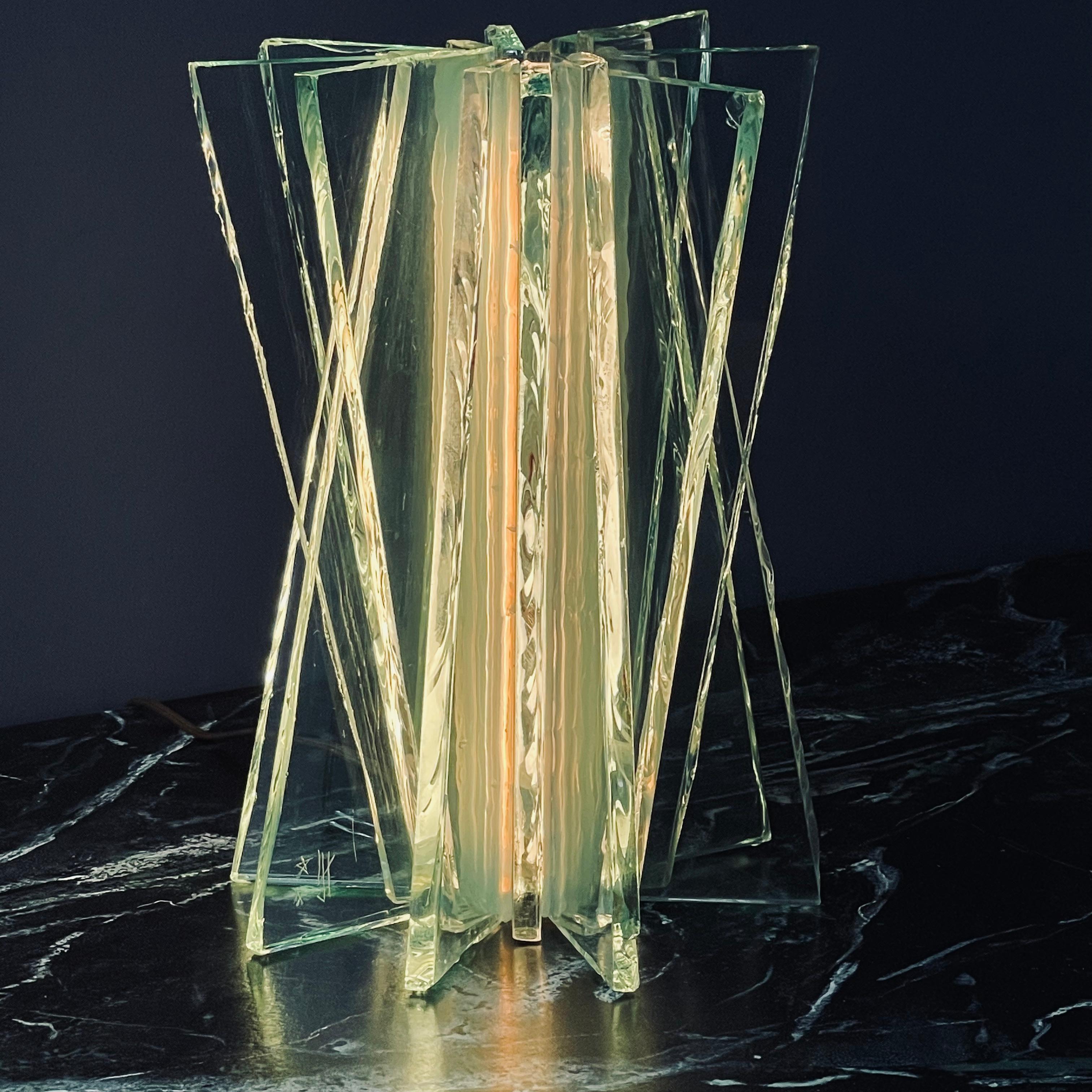 French Designer Glass Lamp 2