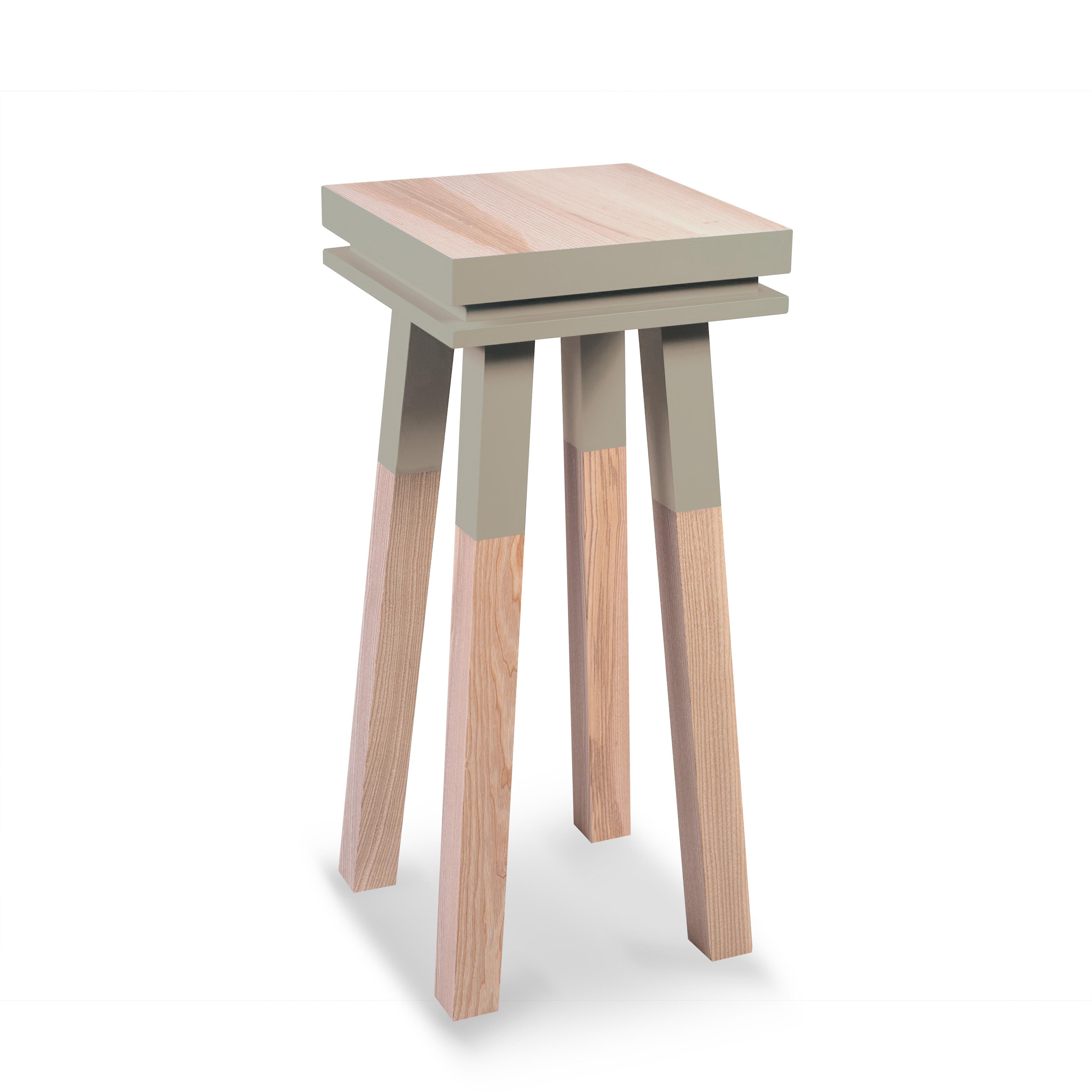 Mesa de pedestal artesanal de diseño francés en madera maciza de Eric Gizard, París en venta 2