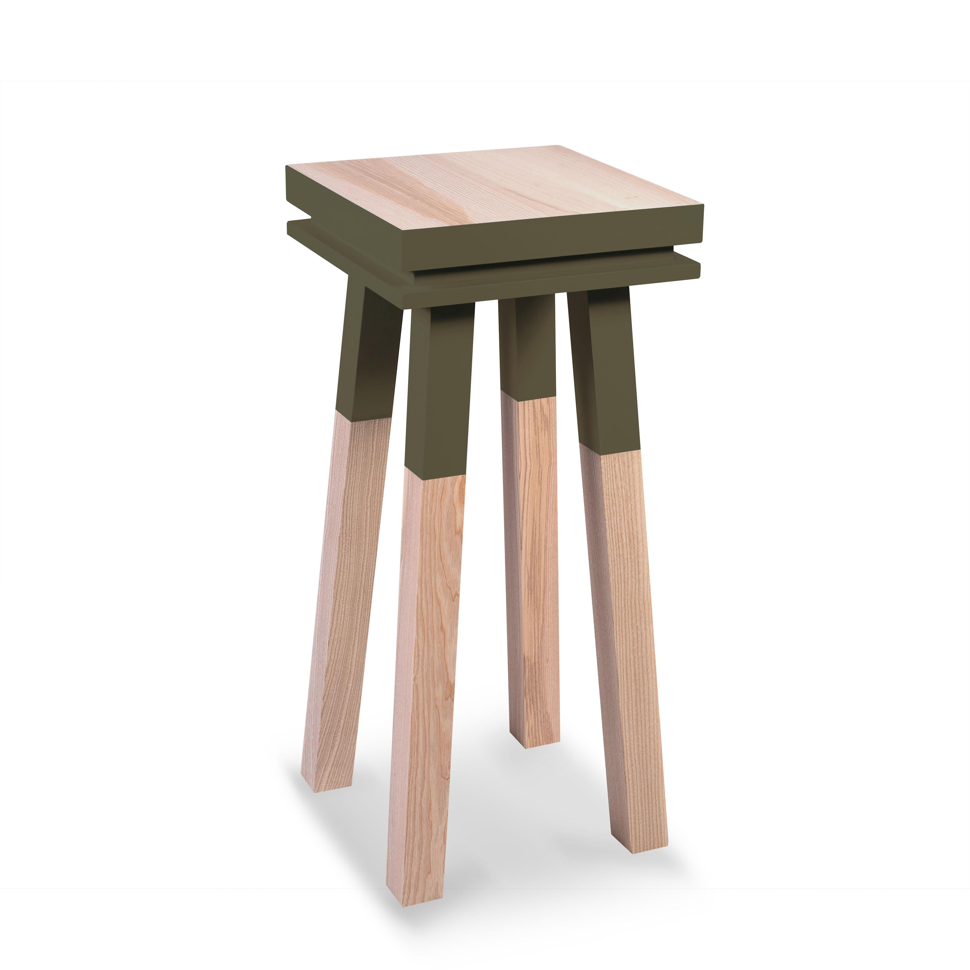 Mesa de pedestal artesanal de diseño francés en madera maciza de Eric Gizard, París Carpintería en venta