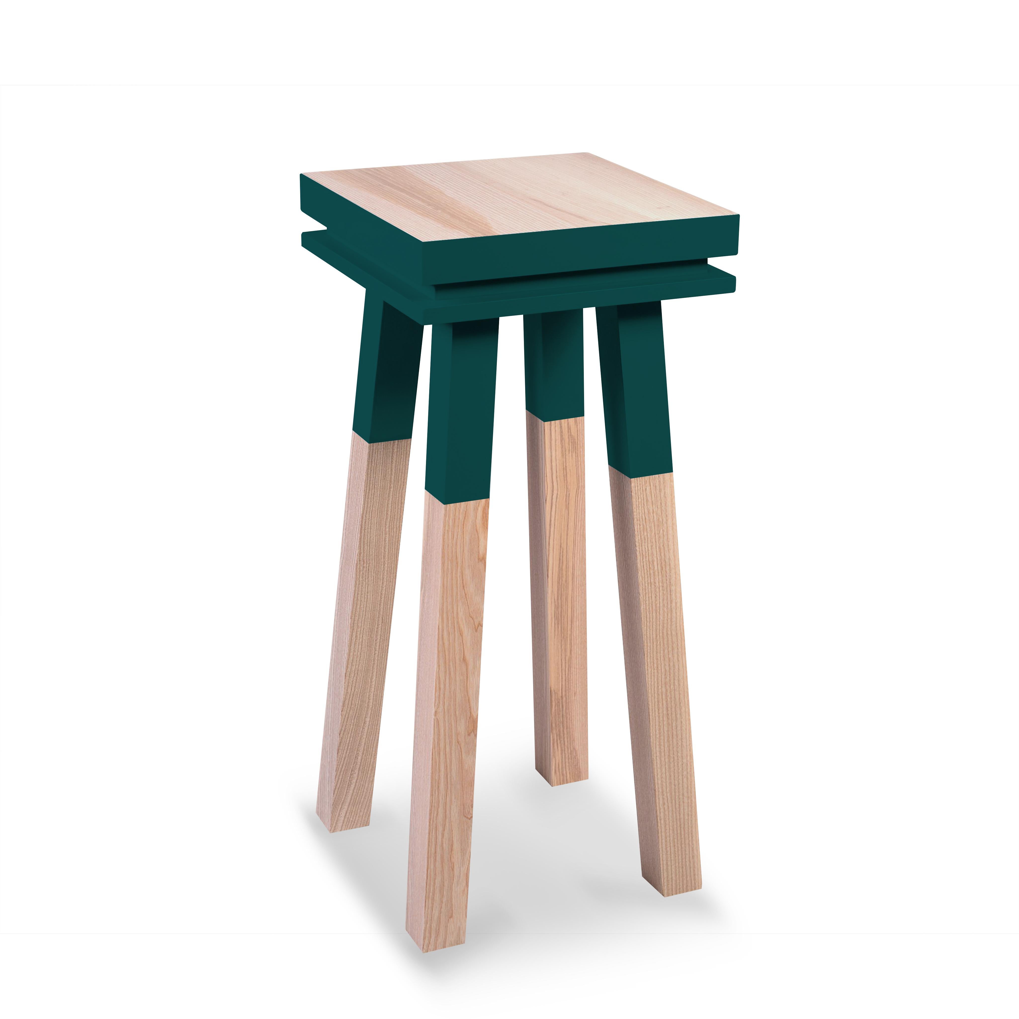 Mesa de pedestal artesanal de diseño francés en madera maciza de Eric Gizard, París en Nuevo estado para la venta en Landivy, FR