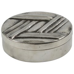 French Designer L. Guilbaud 1930s Art Deco Dinanderie Pewter Box