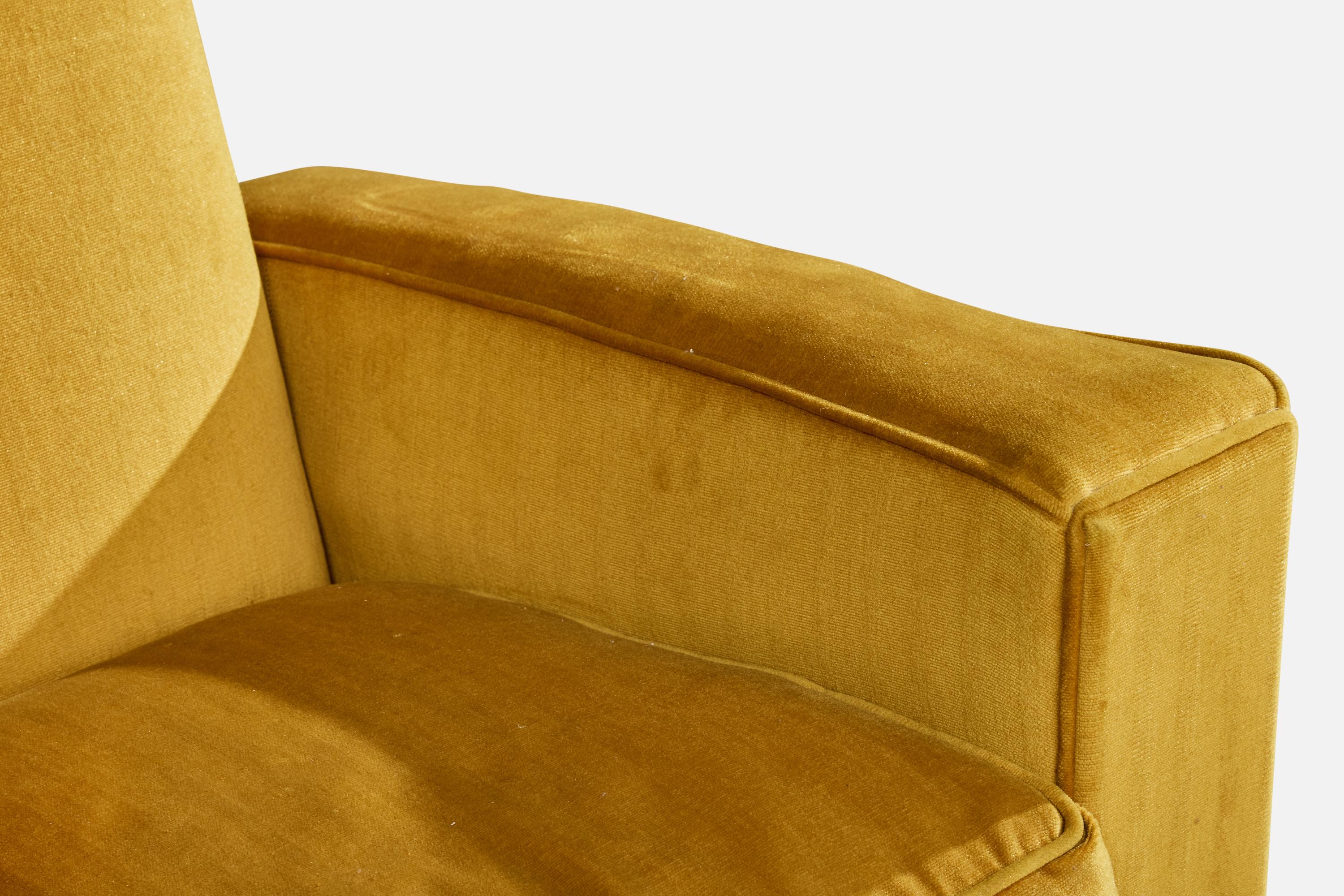 French Designer, Lounge Chairs, Wood, Fabric, France, 1930s For Sale 5