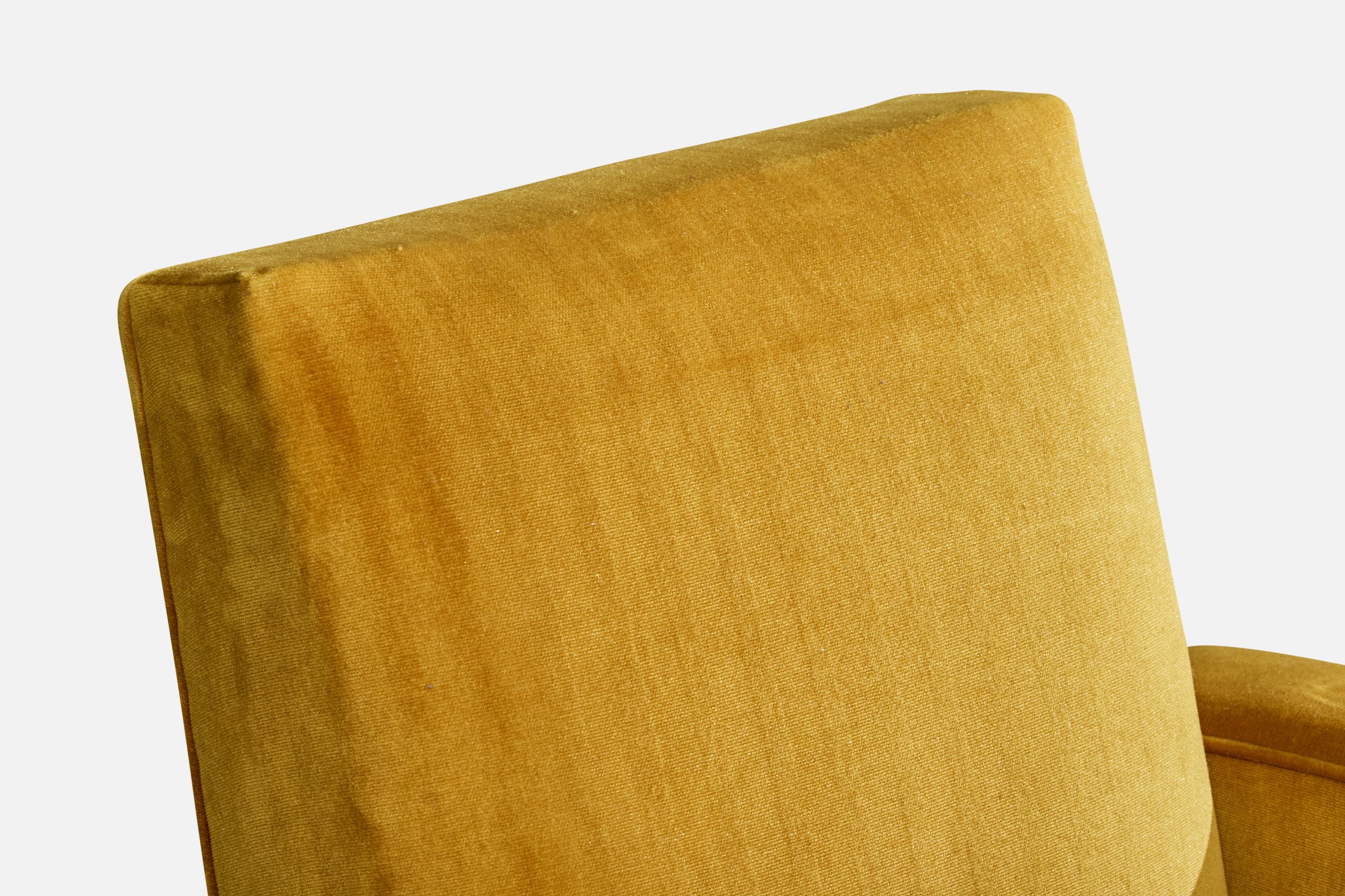 French Designer, Lounge Chairs, Wood, Fabric, France, 1930s For Sale 4