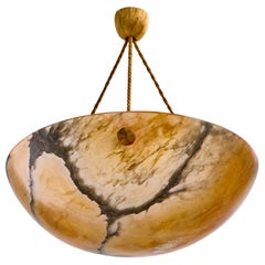 Designer français, Design-Light, albâtre, corde, France, années 1930