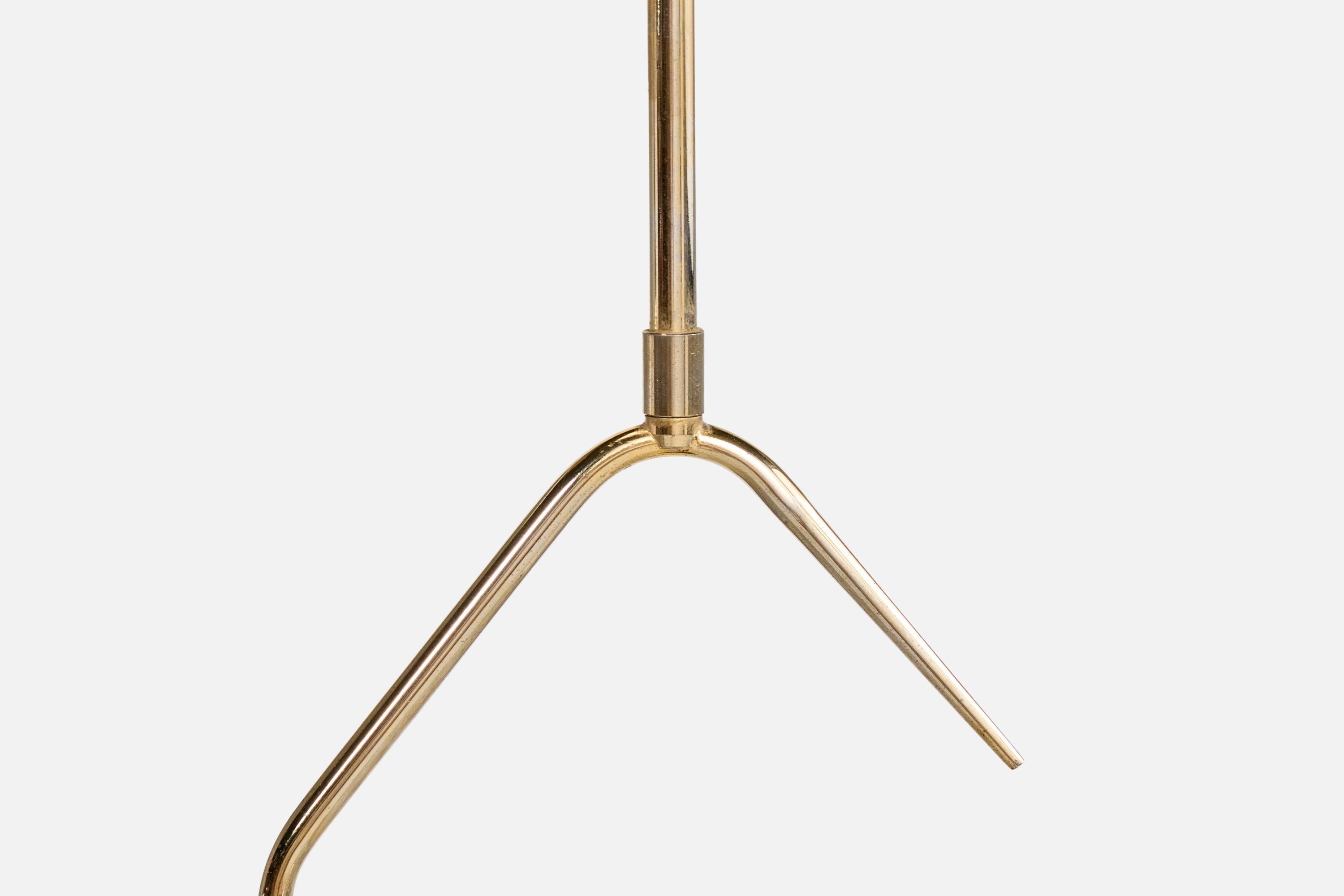 Designer francese, lampada a sospensione, ottone, metallo, vetro, Francia, anni 50 in vendita 1