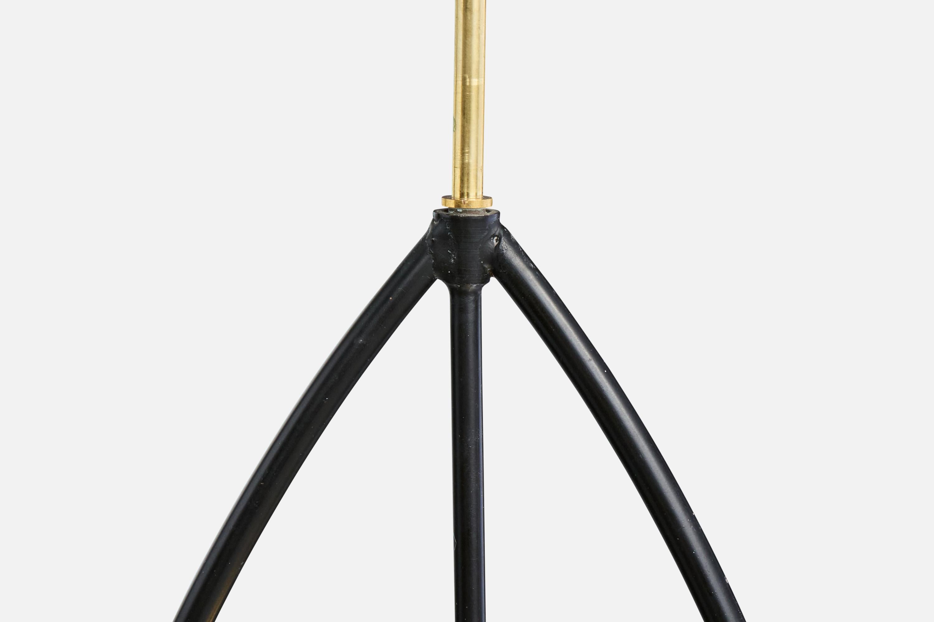 Designer francese, lampada a sospensione, ottone, metallo, vetro, Francia, anni 50 in vendita 1