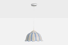 Französischer Designer, Pendelleuchte, Keramik, Frankreich, 1960er Jahre