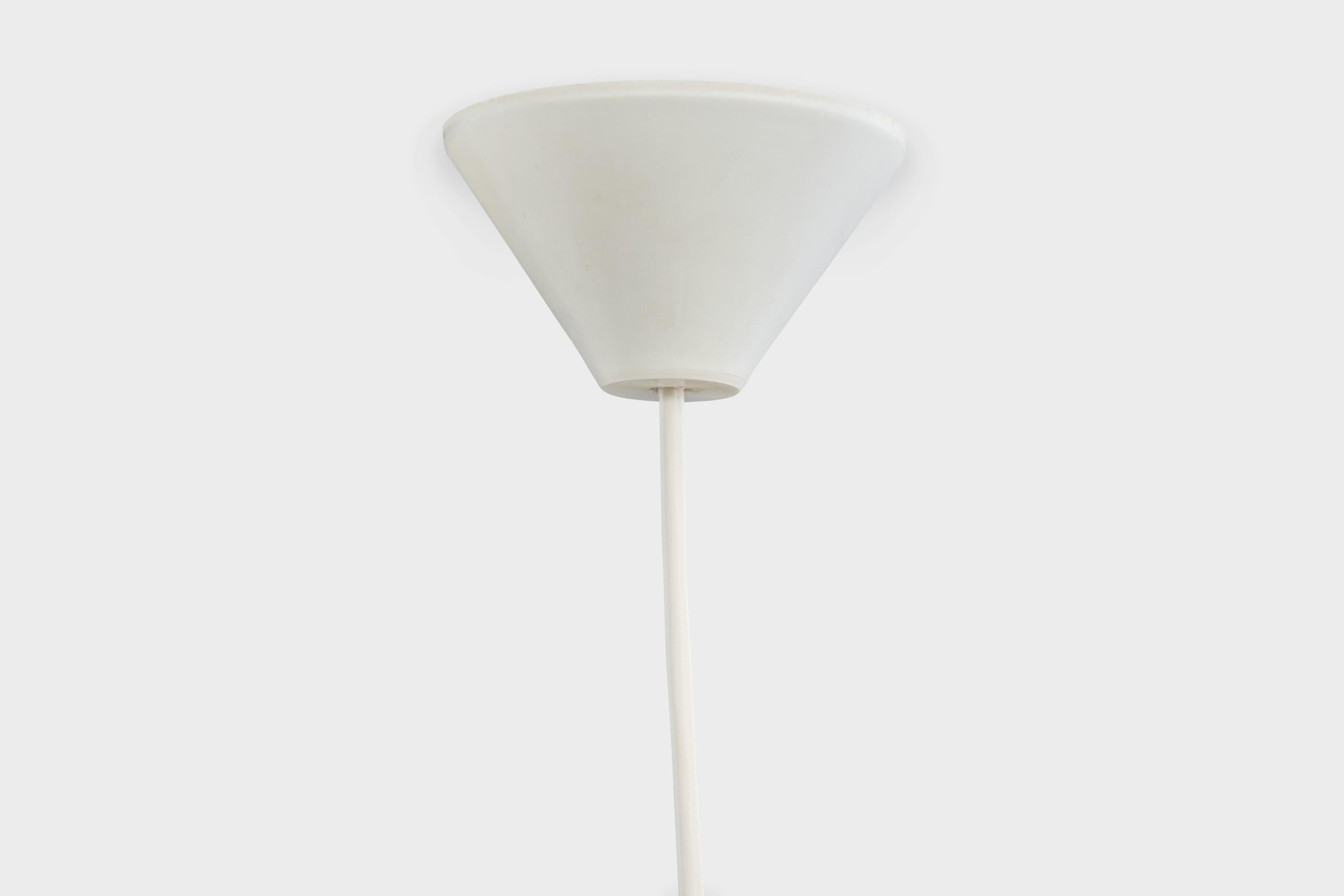Französischer Designer, Pendelleuchte, Stoff, Frankreich, 1950er Jahre im Angebot 3