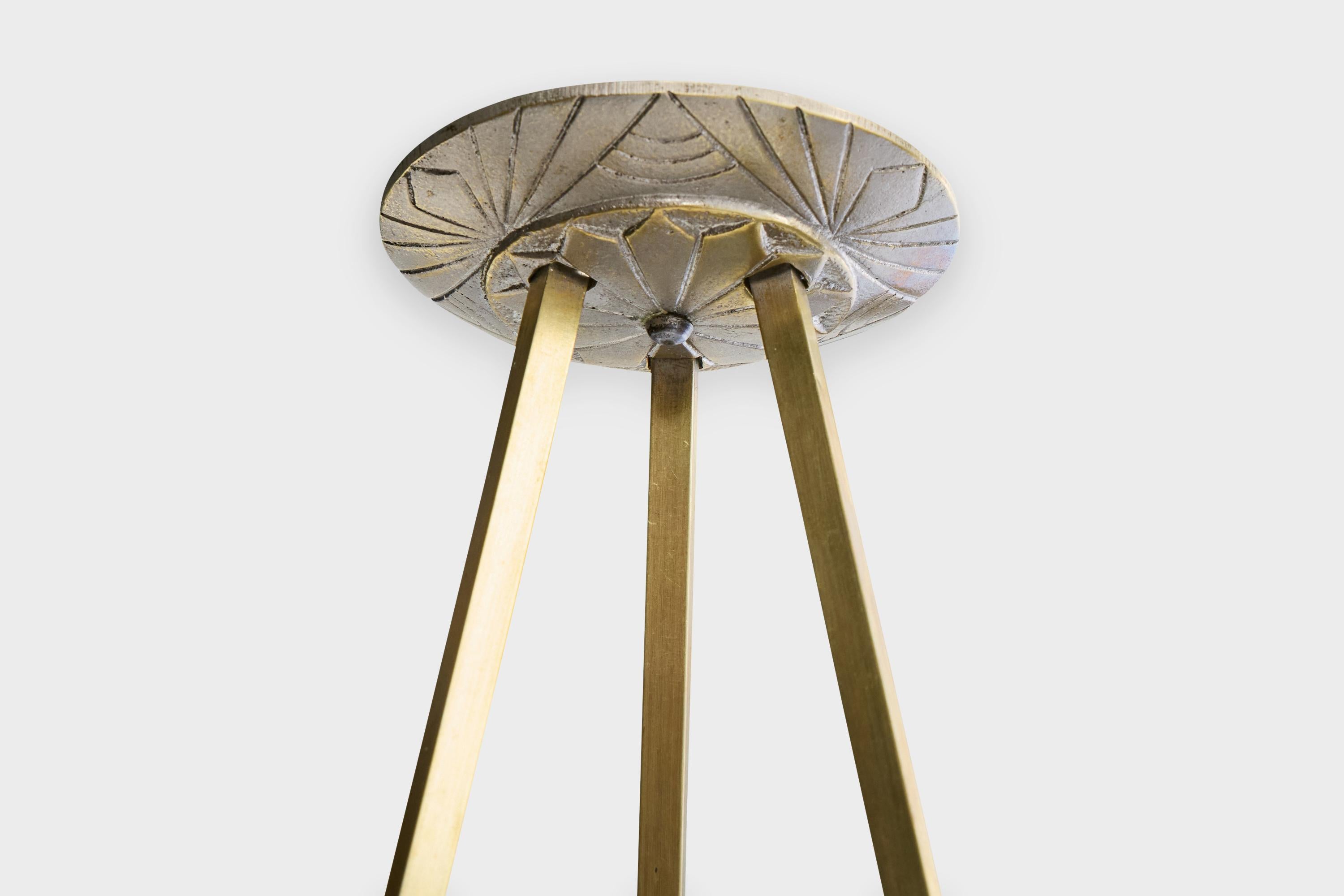 Designer francese, lampada a sospensione, vetro, ottone, Francia, anni '30 in vendita 2