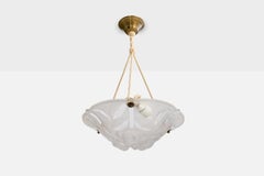 Designer français, Design-Light, verre, corde, laiton, France, années 1930
