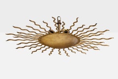 Designer français, lampe suspendue, métal, France, années 1950