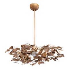 French Designer, Pendant Light, Metal, France, 1970s